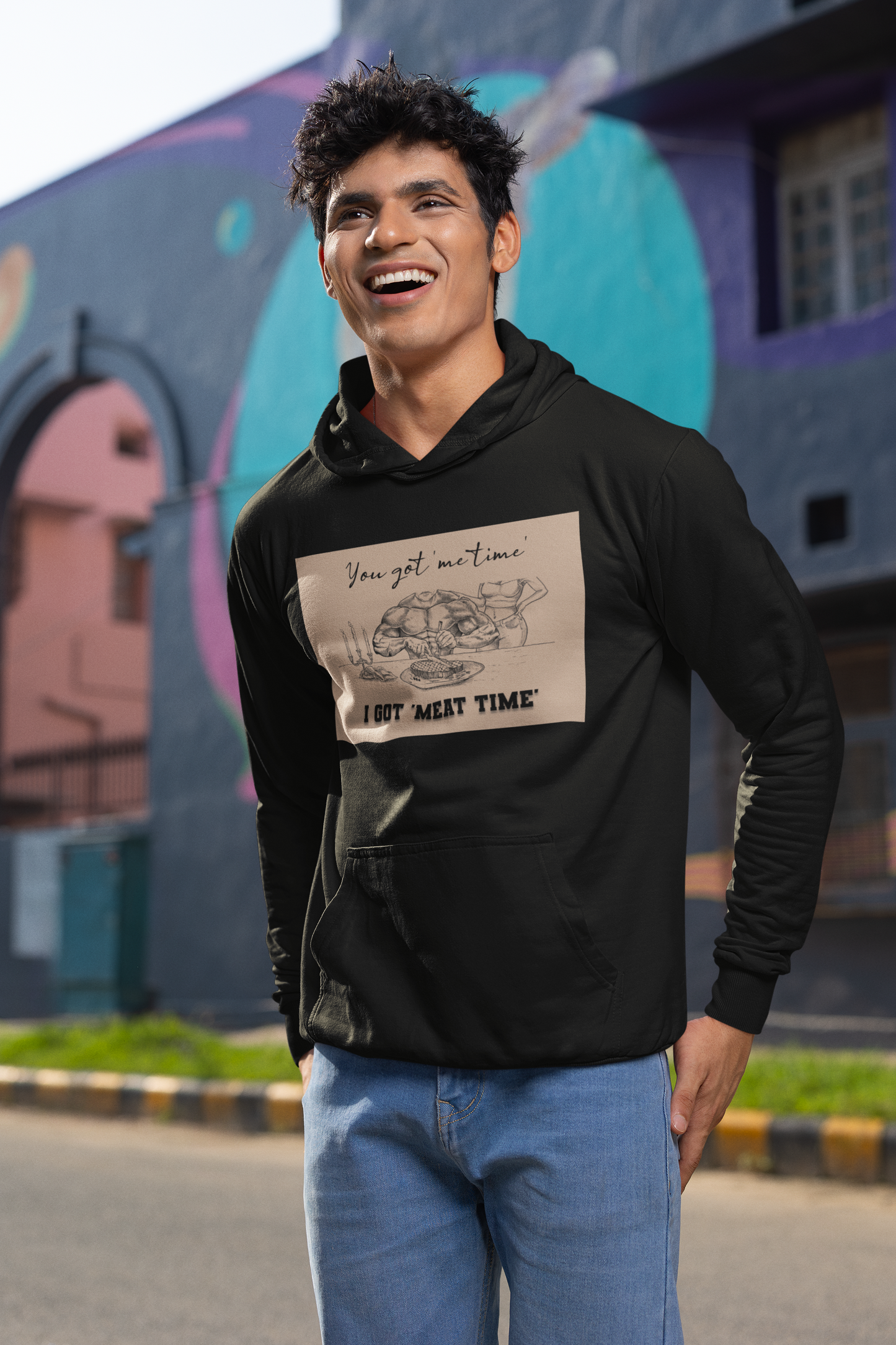 You Got 'Me Time' I Got 'Meat Time' - Unisex Heavy Blend™ Hooded Sweatshirt