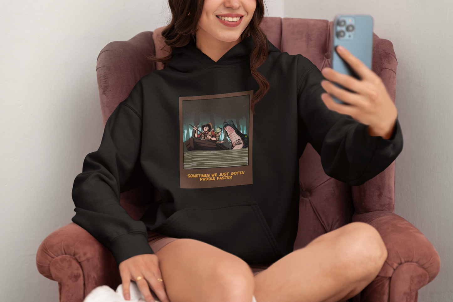 Sometimes We Just Gotta' Paddle Faster - Unisex Heavy Blend™ Hooded Sweatshirt