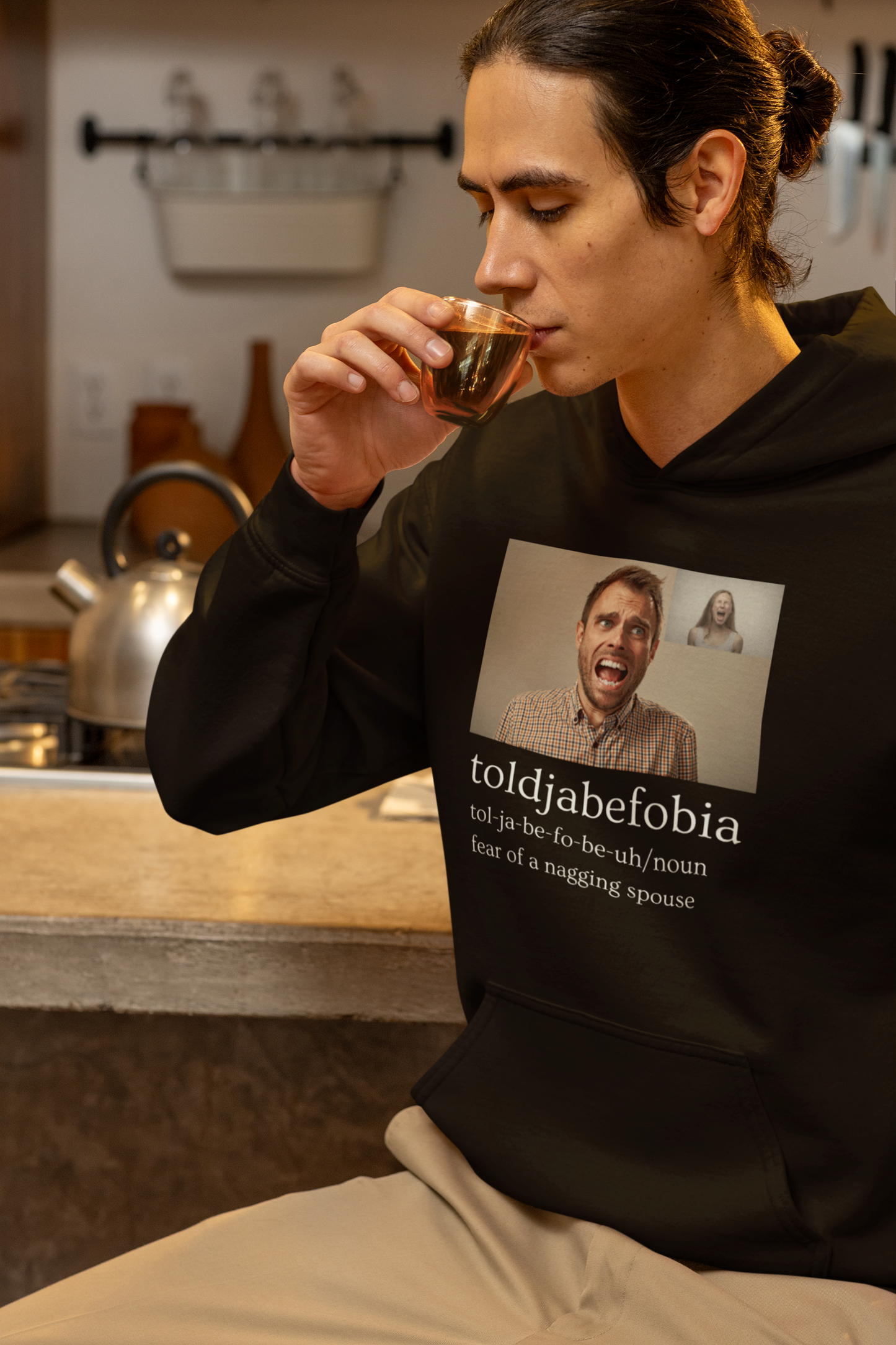 Toldjabefobia-Fear Of A Nagging Spouse - Heavy Blend™ Hooded Sweatshirt