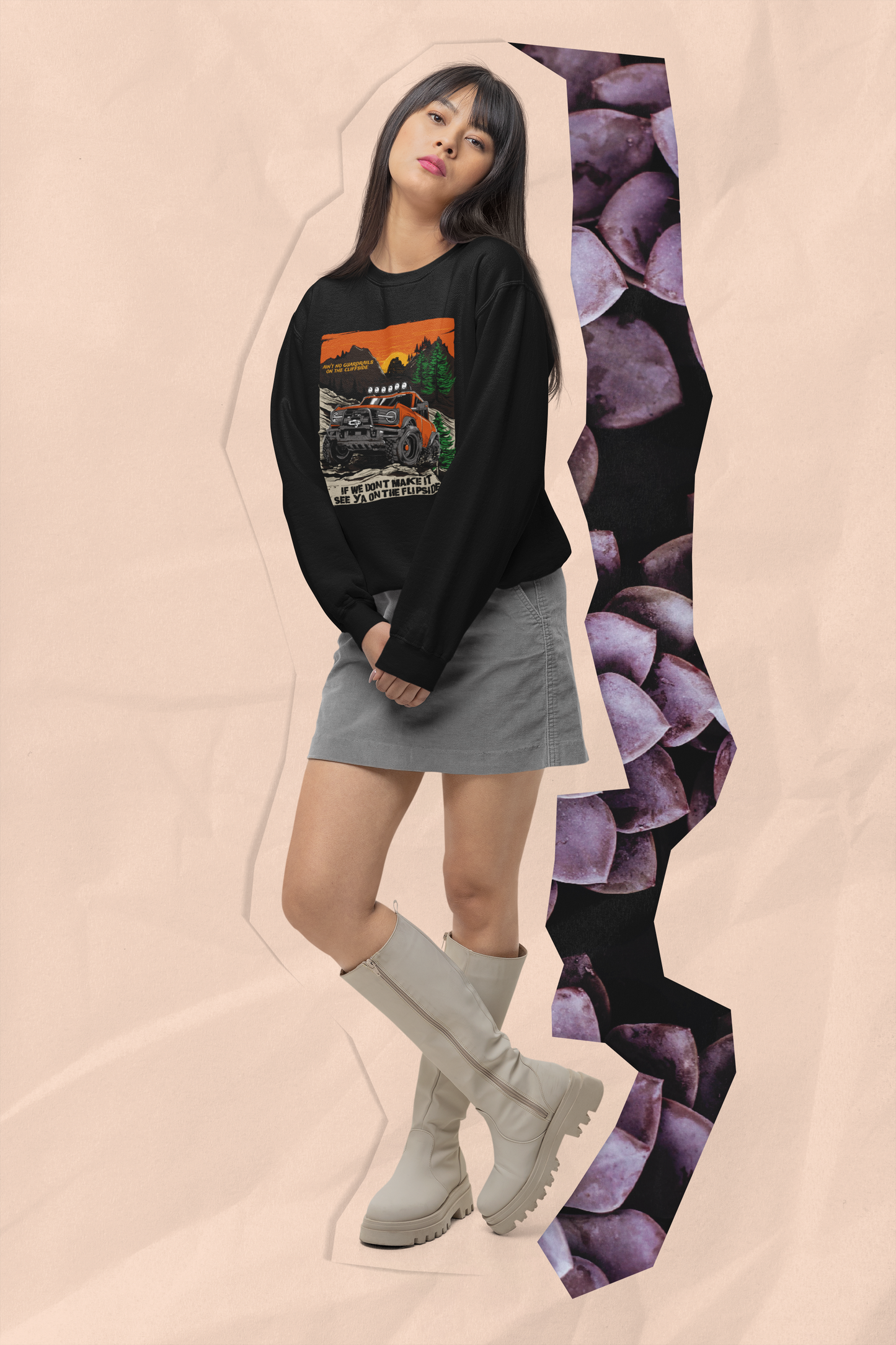 Ain't No Guardrails On The Cliffside - Unisex Heavy Blend™ Crewneck Sweatshirt