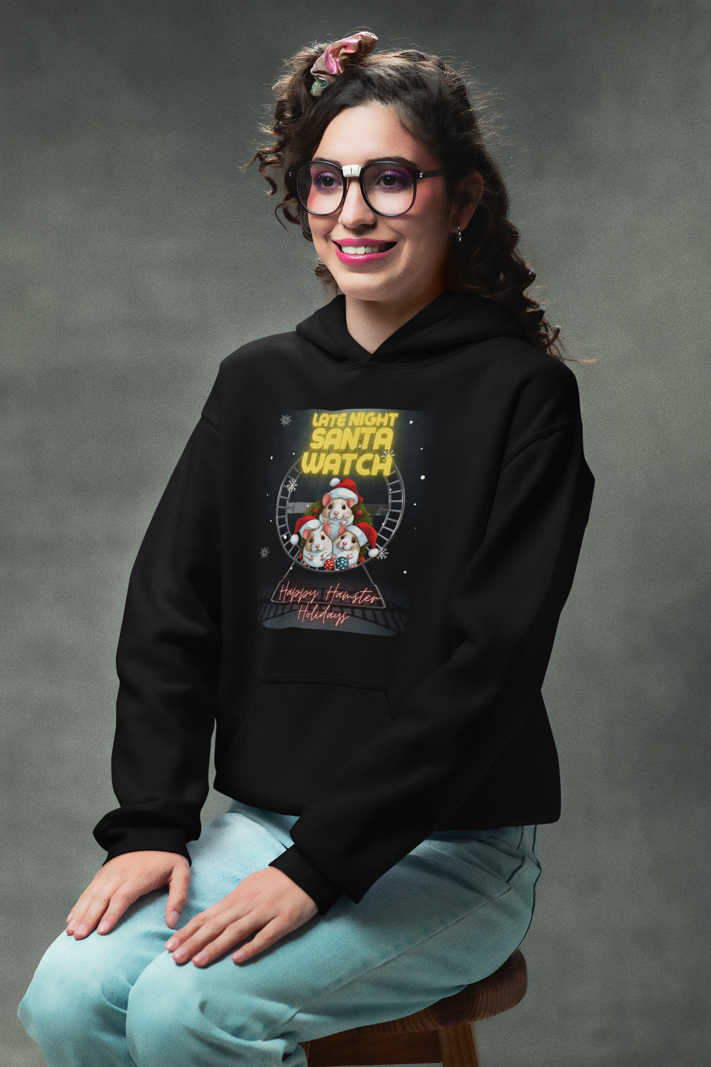 Late Night Santa Watch - Unisex Heavy Blend™ Hooded Sweatshirt
