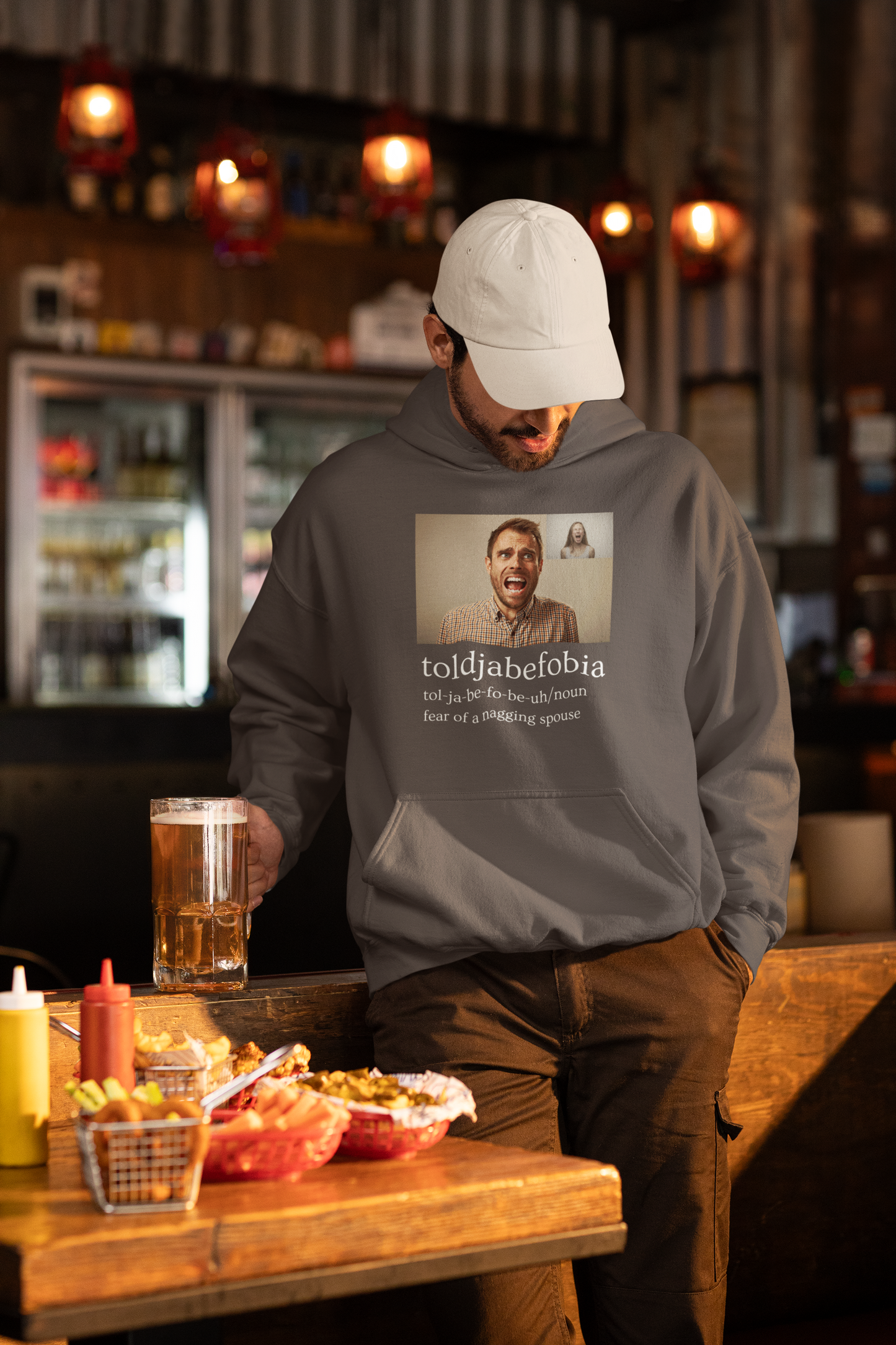 Toldjabefobia-Fear Of A Nagging Spouse - Heavy Blend™ Hooded Sweatshirt