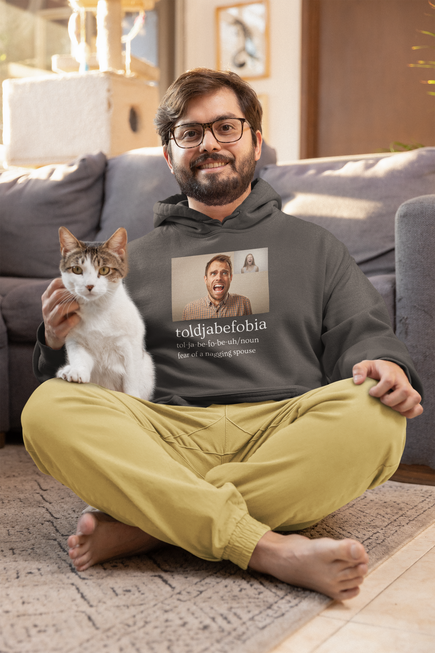 Toldjabefobia-Fear Of A Nagging Spouse - Heavy Blend™ Hooded Sweatshirt