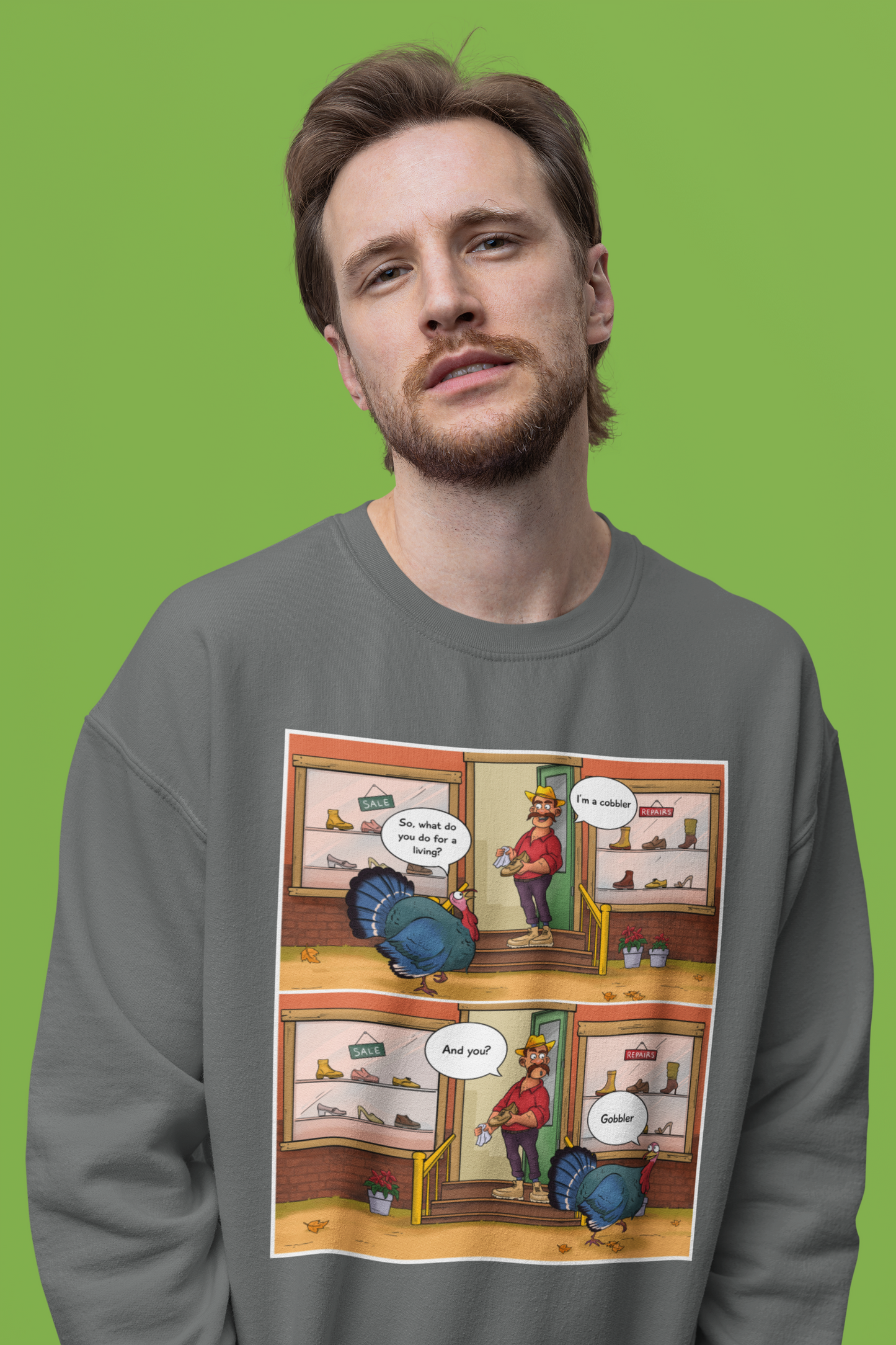 Cobbler Meets Gobbler - Heavy Blend™ Crewneck Sweatshirt
