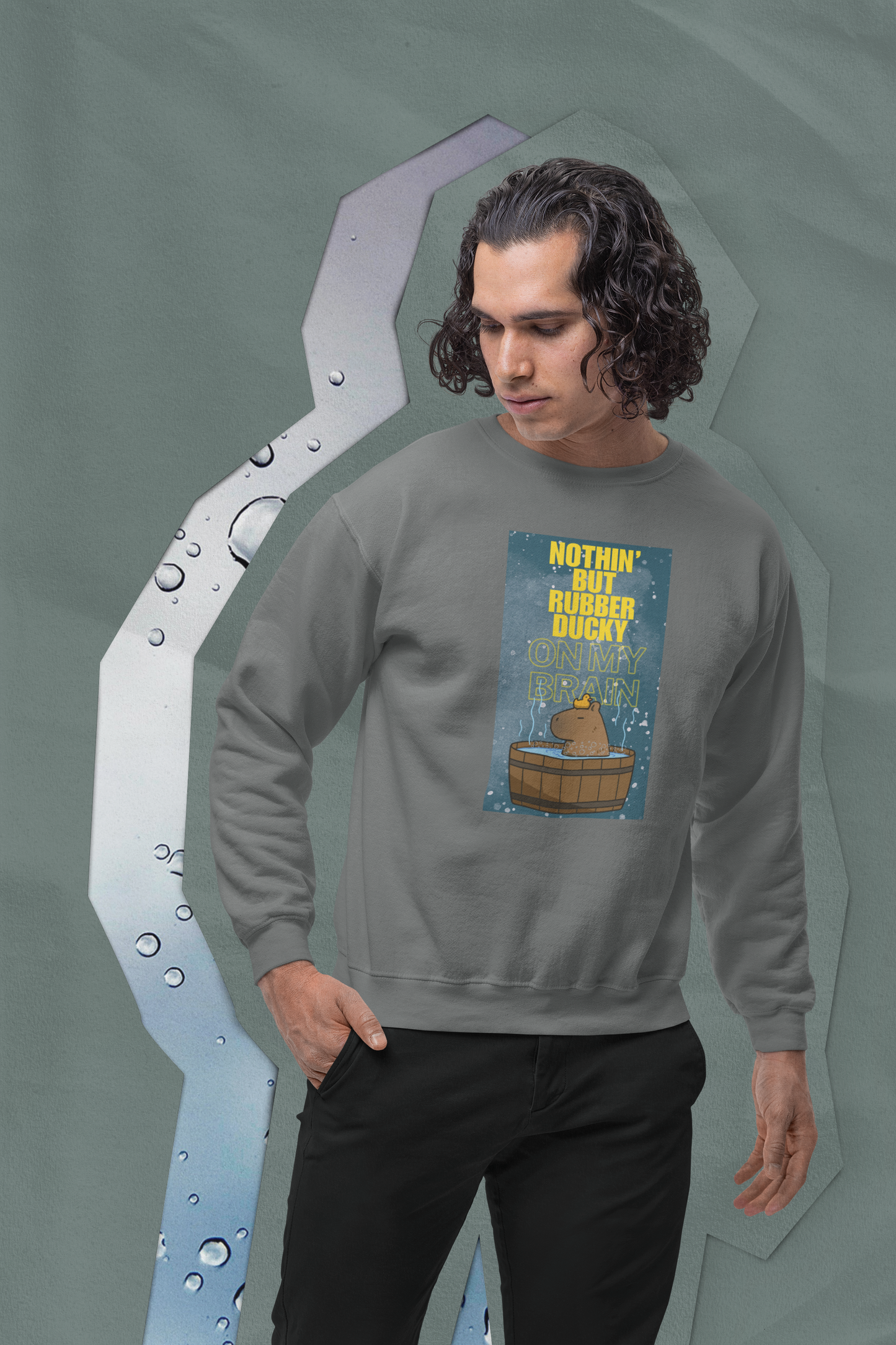 Nothin' But Rubber Ducky On My Brain - Heavy Blend™ Crewneck Sweatshirt