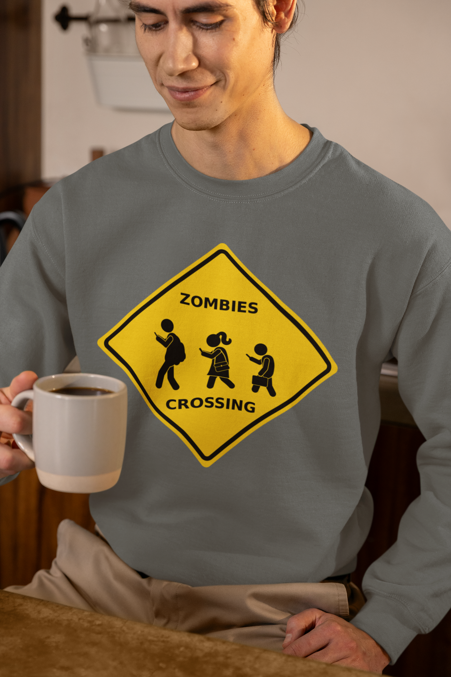 Zombies Crossing - Unisex Heavy Blend™ Crewneck Sweatshirt