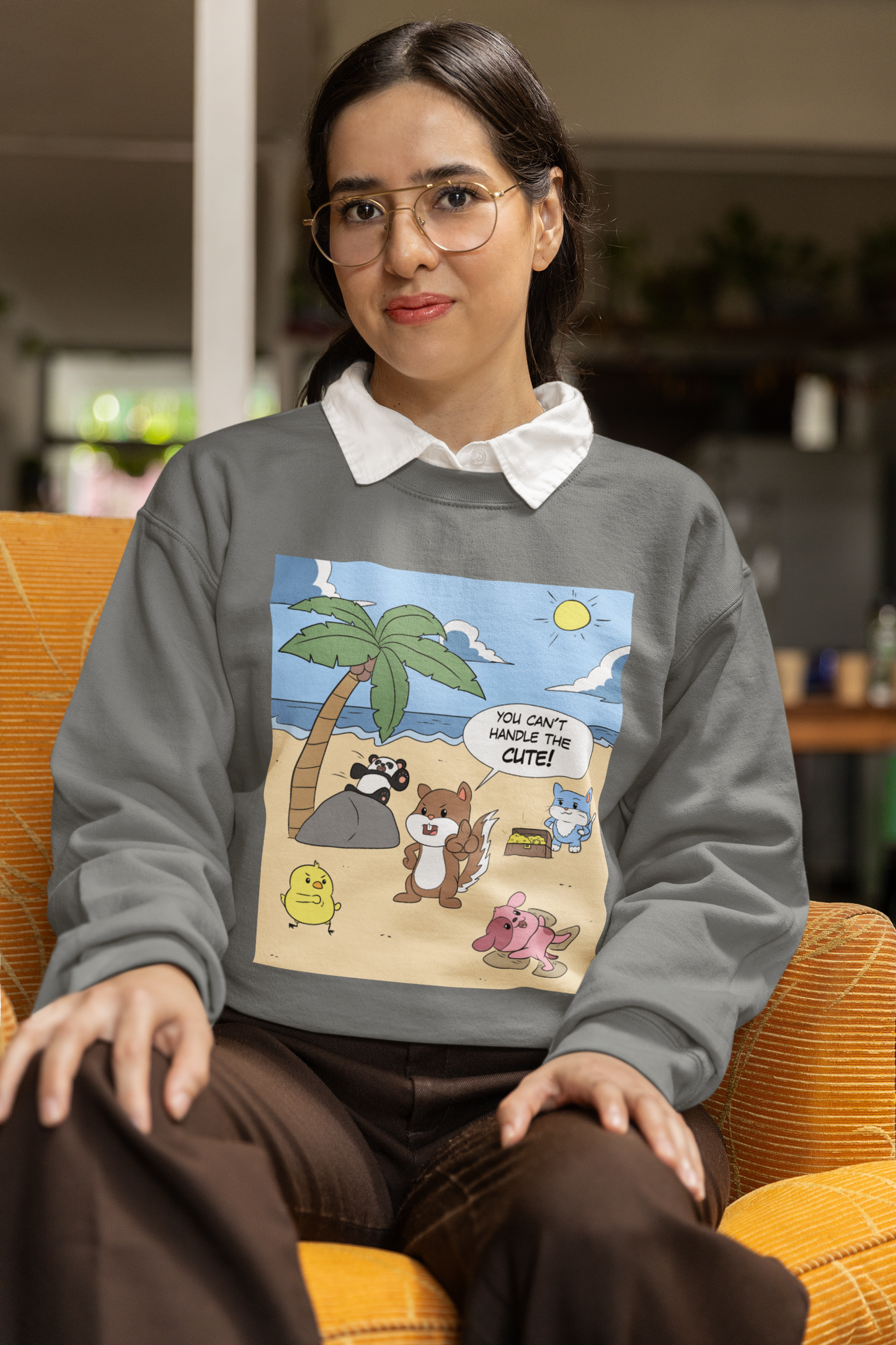 You Can't Handle The Cute! - Heavy Blend™ Crewneck Sweatshirt