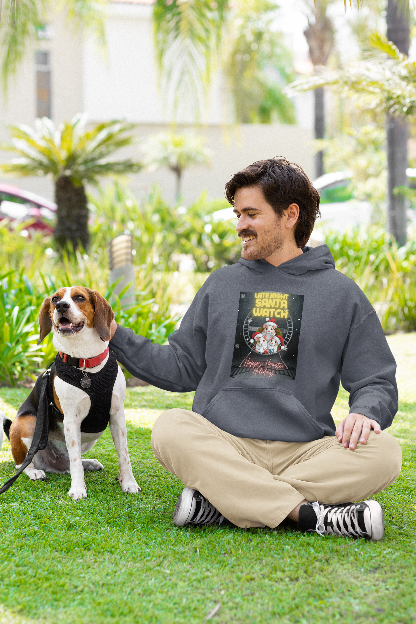 Late Night Santa Watch - Unisex Heavy Blend™ Hooded Sweatshirt
