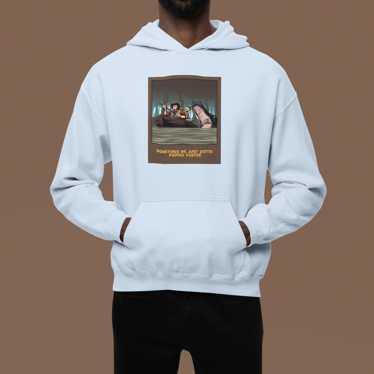 Sometimes We Just Gotta' Paddle Faster - Unisex Heavy Blend™ Hooded Sweatshirt