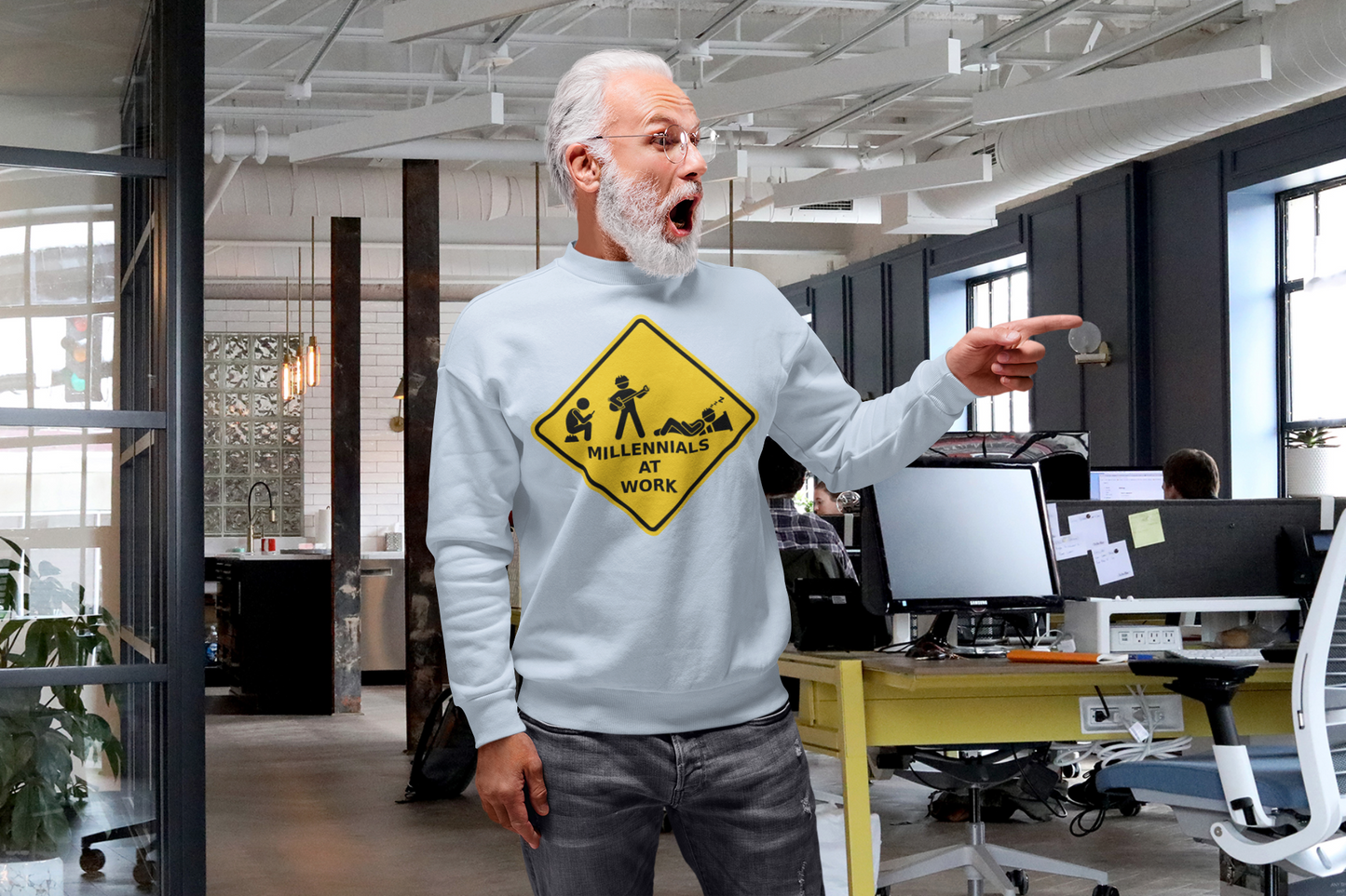 Millennials At Work - Heavy Blend™ Crewneck Sweatshirt