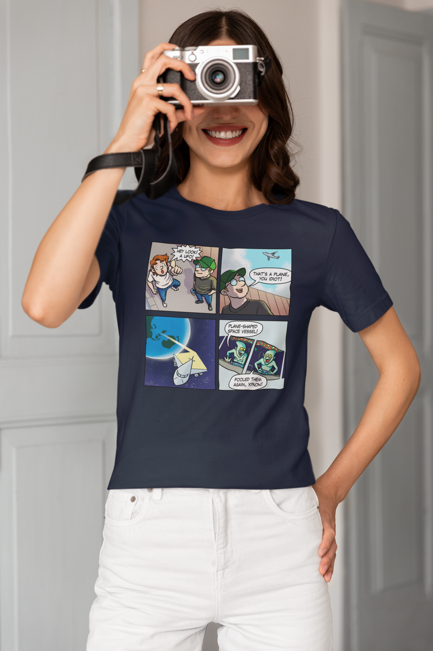 Plane-Shaped Space Vessel - Unisex T-Shirt