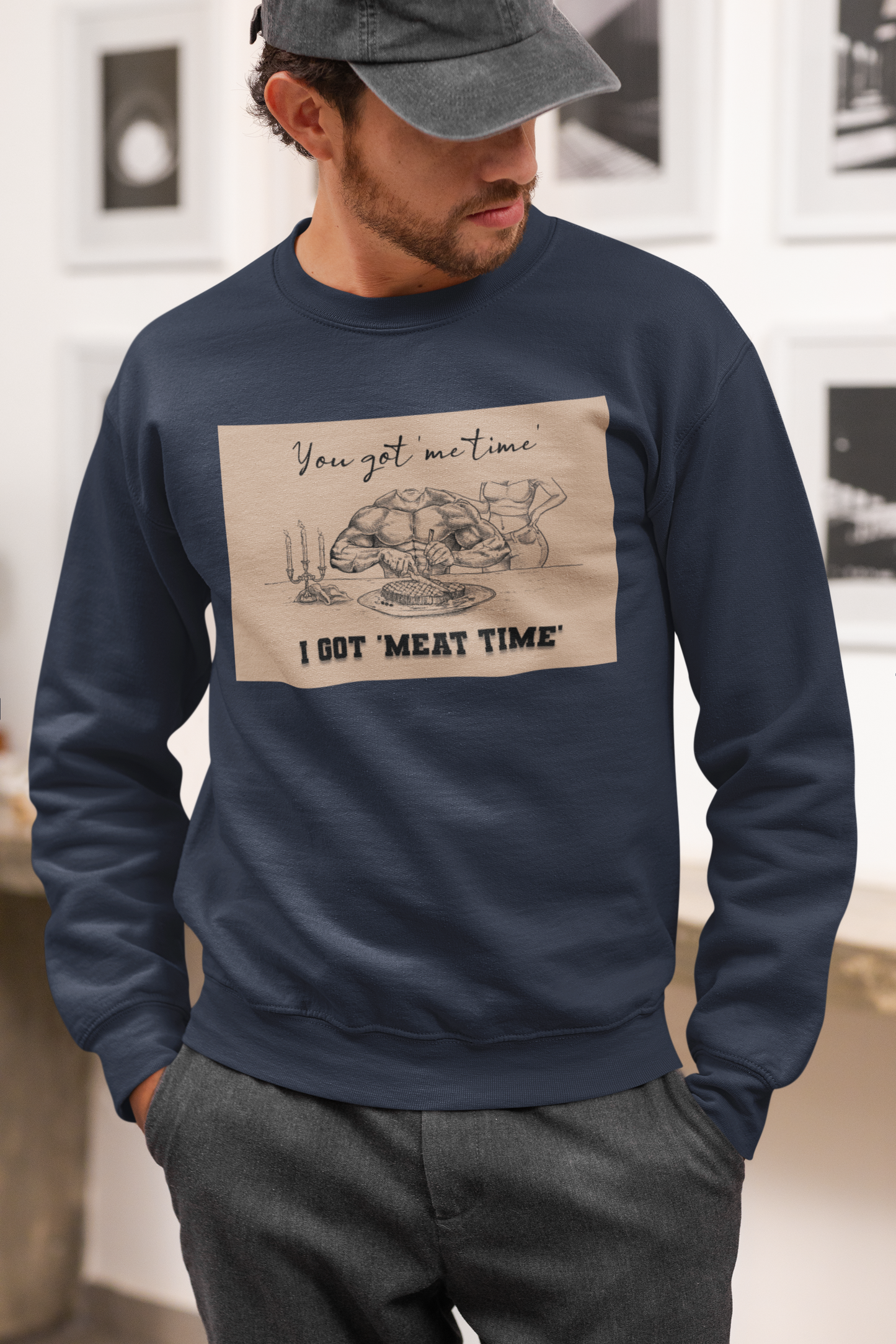 You Got 'Me Time' I Got 'Meat Time' - Unisex Heavy Blend™ Crewneck Sweatshirt