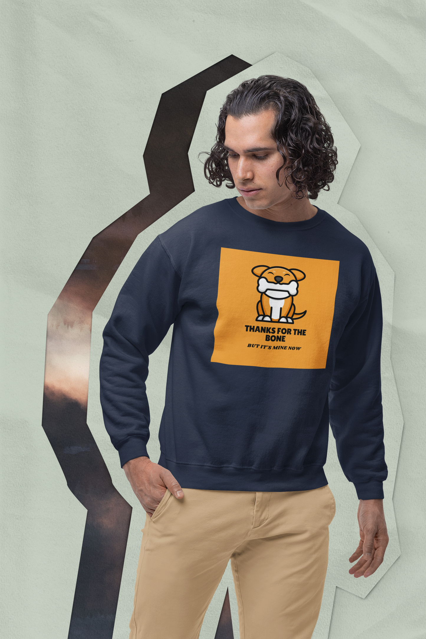 Thanks For The Bone But It's Mine Now - Unisex Heavy Blend™ Crewneck Sweatshirt