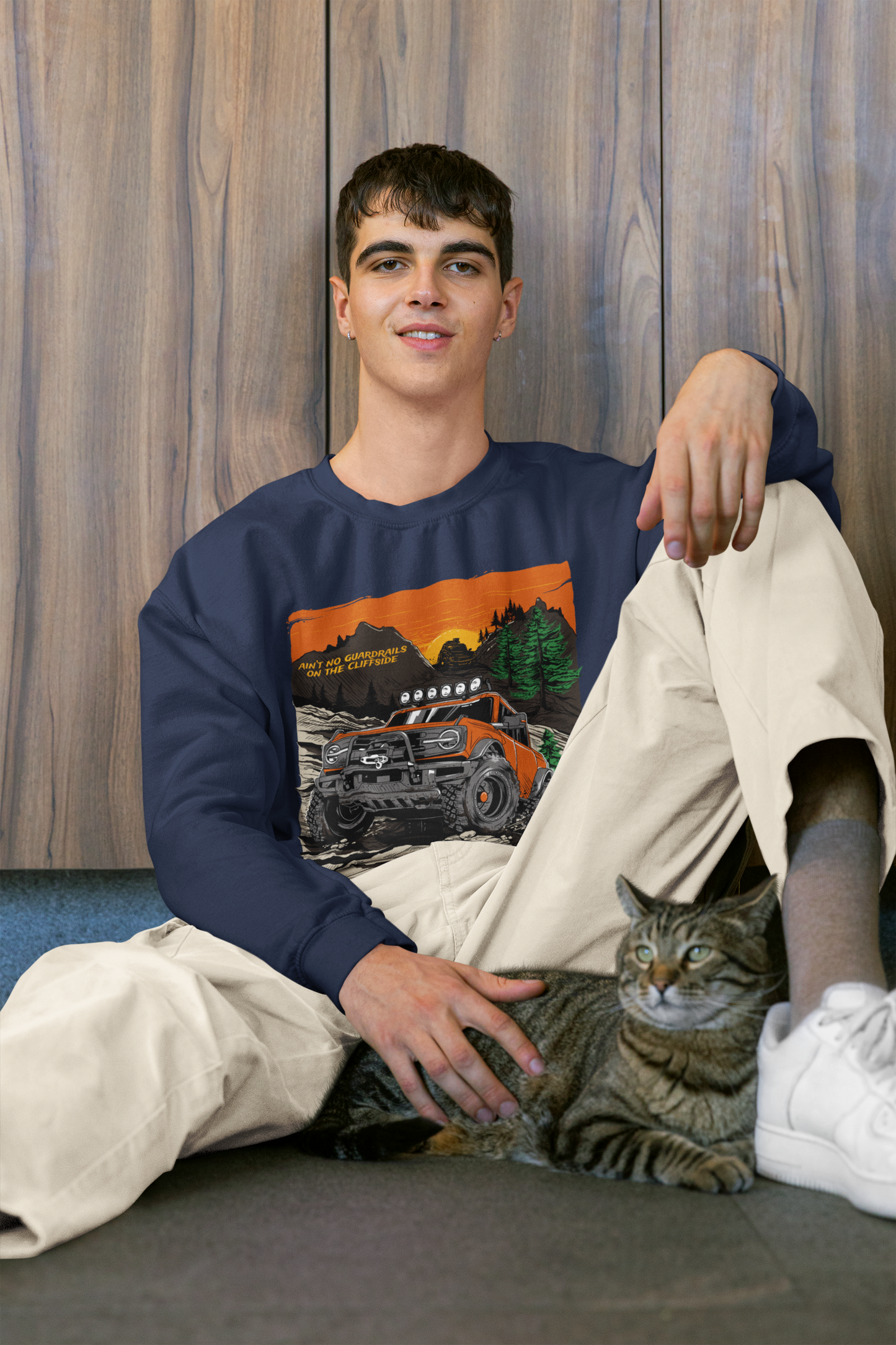 Ain't No Guardrails On The Cliffside - Unisex Heavy Blend™ Crewneck Sweatshirt
