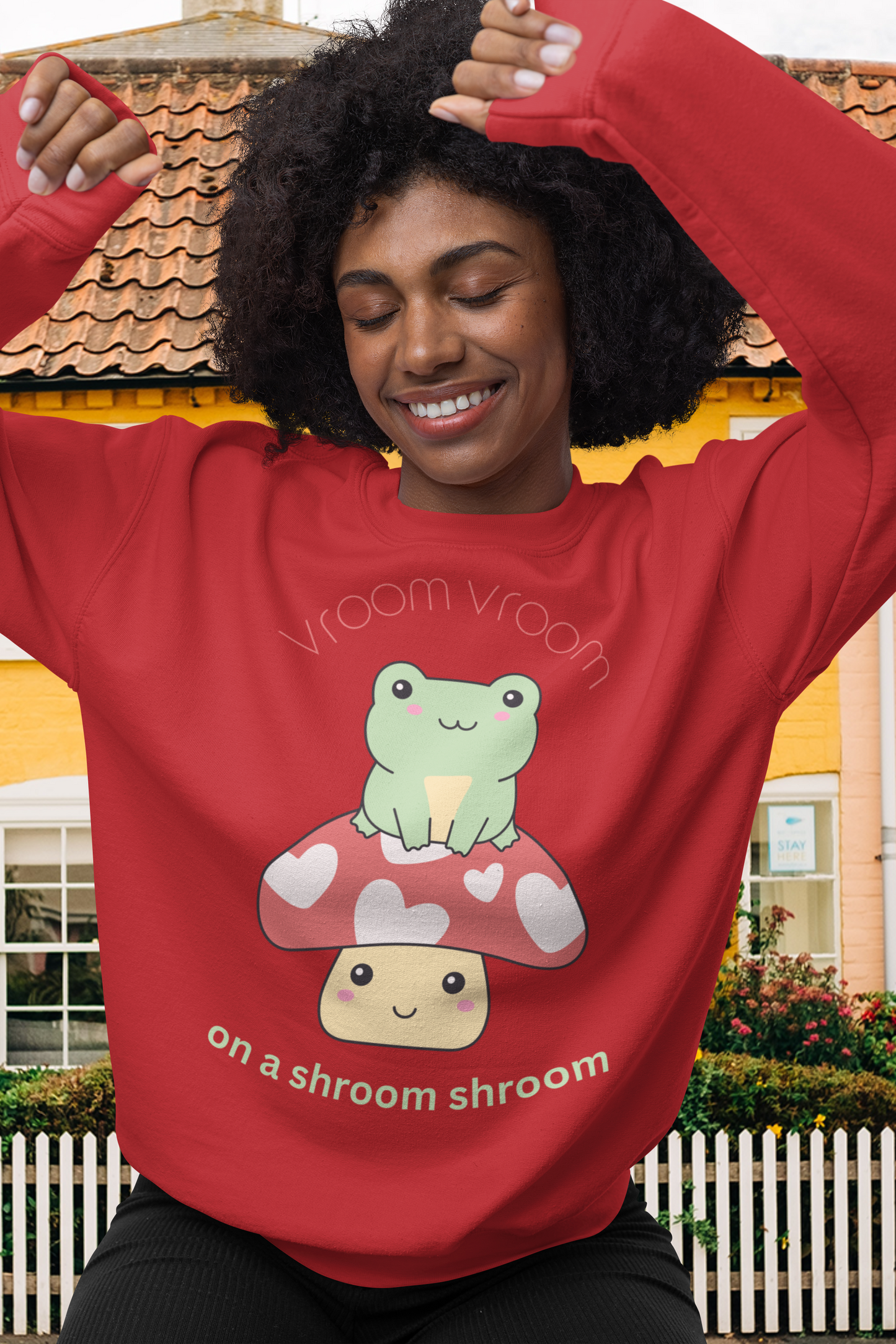Vroom Vroom On A Shroom Shroom - Heavy Blend™ Crewneck Sweatshirt