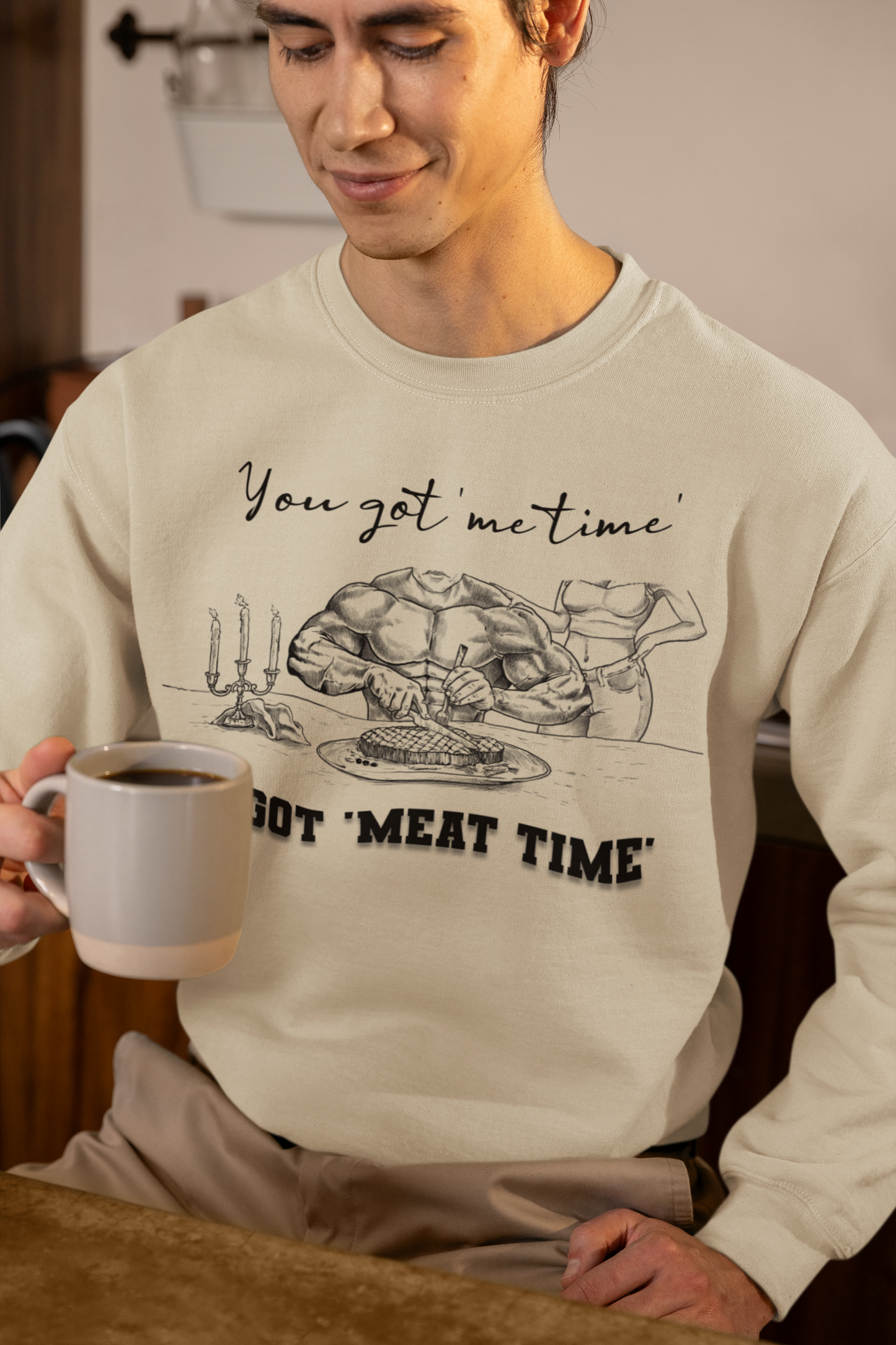 You Got 'Me Time' I Got 'Meat Time' - Unisex Heavy Blend™ Crewneck Sweatshirt