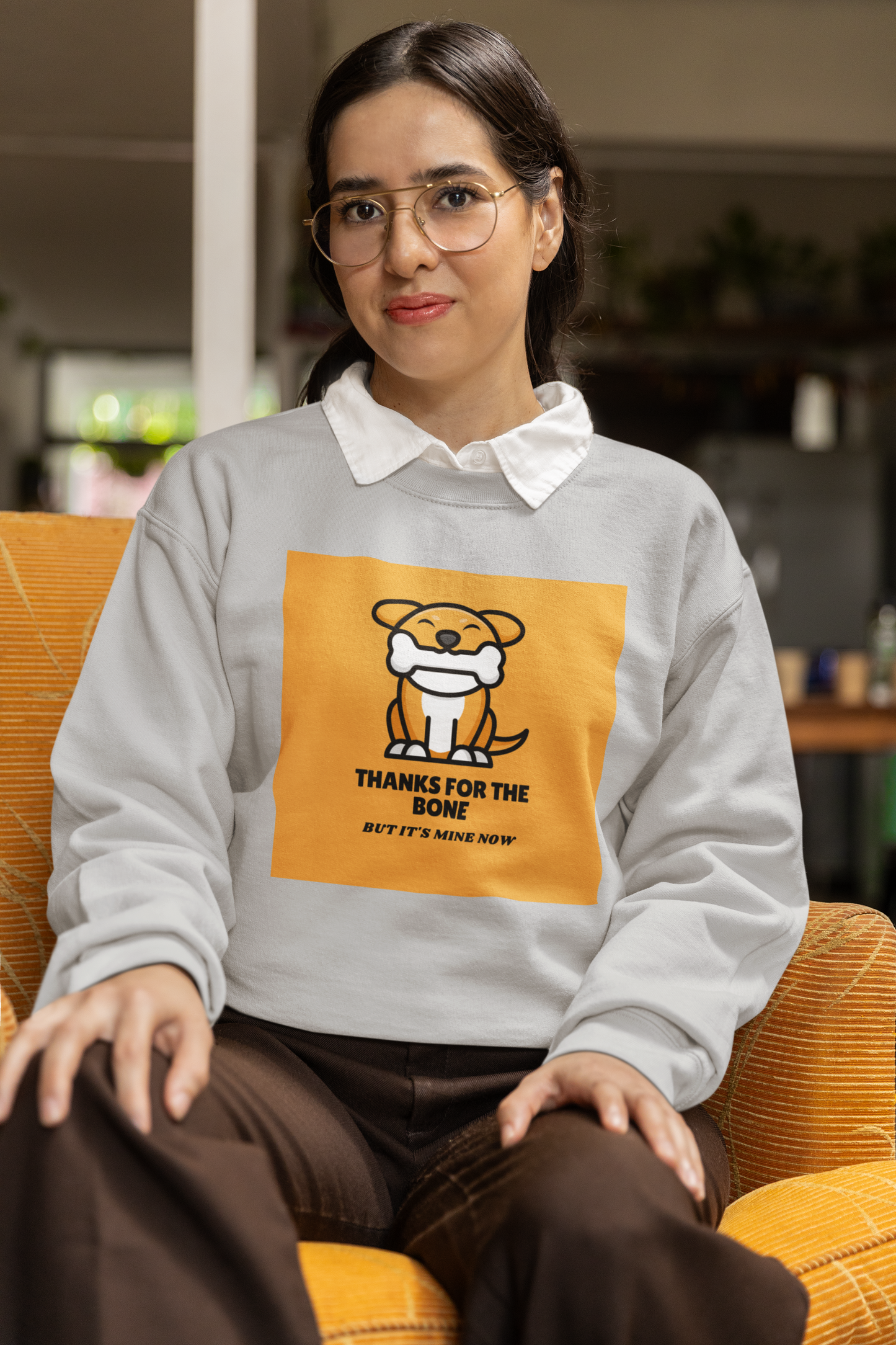 Thanks For The Bone But It's Mine Now - Unisex Heavy Blend™ Crewneck Sweatshirt
