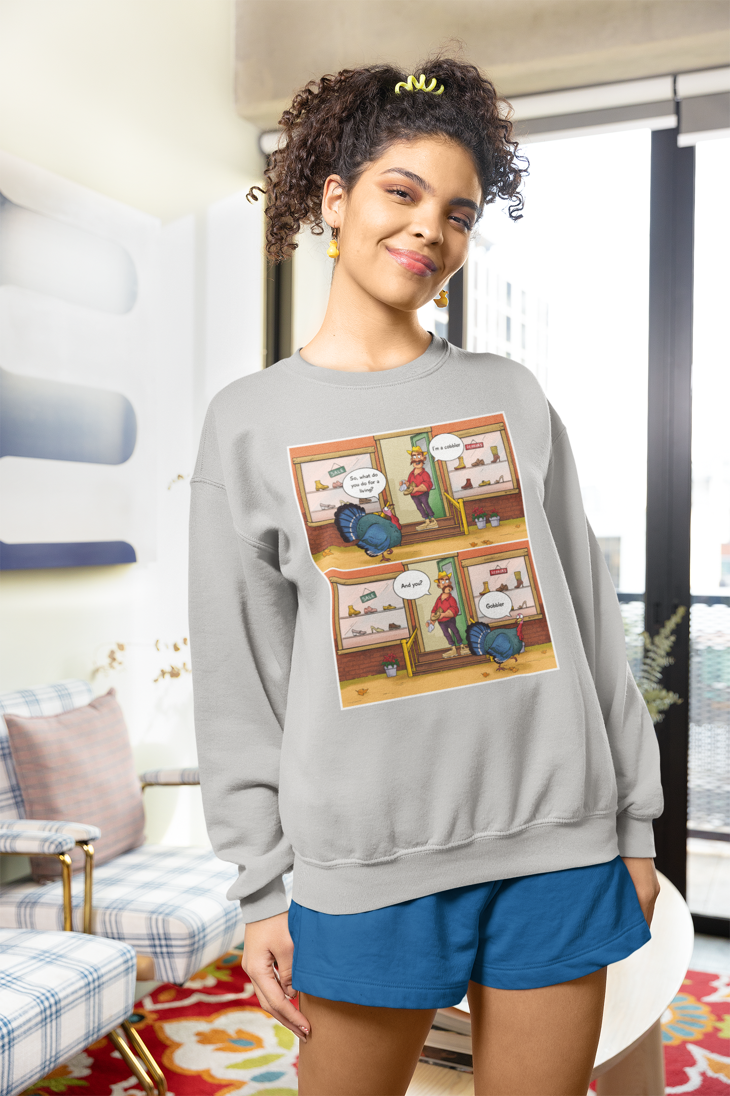 Cobbler Meets Gobbler - Heavy Blend™ Crewneck Sweatshirt