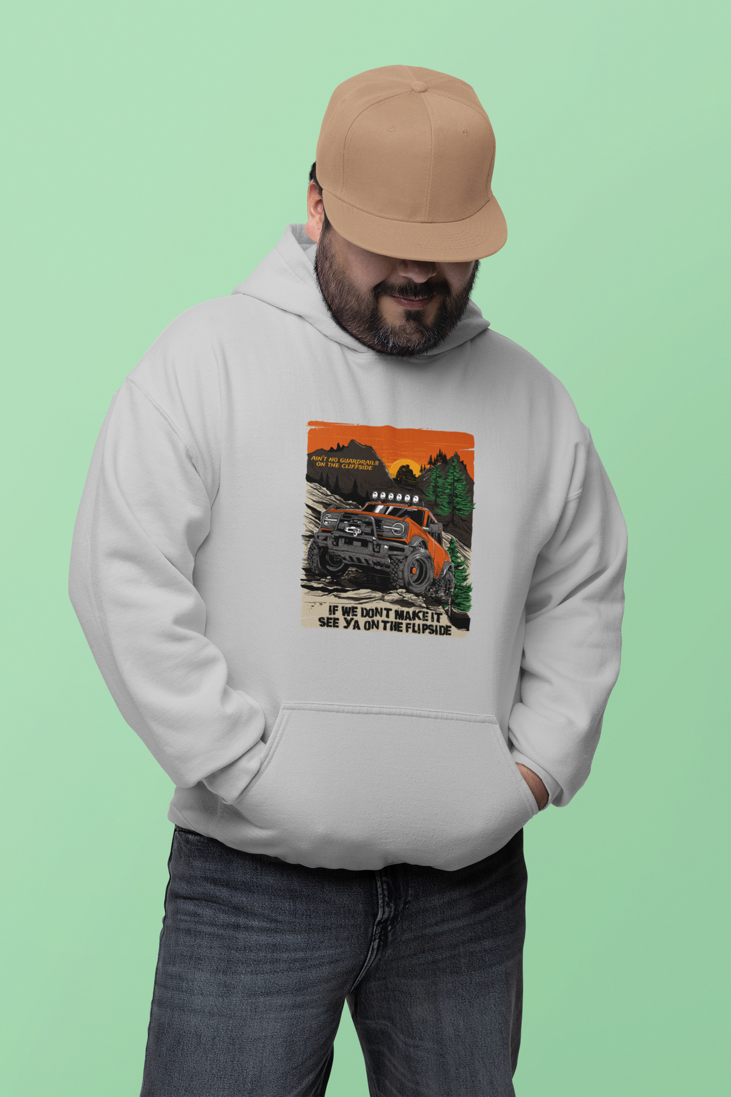 Ain't No Guardrails On The Cliffside - Unisex Heavy Blend™ Hooded Sweatshirt