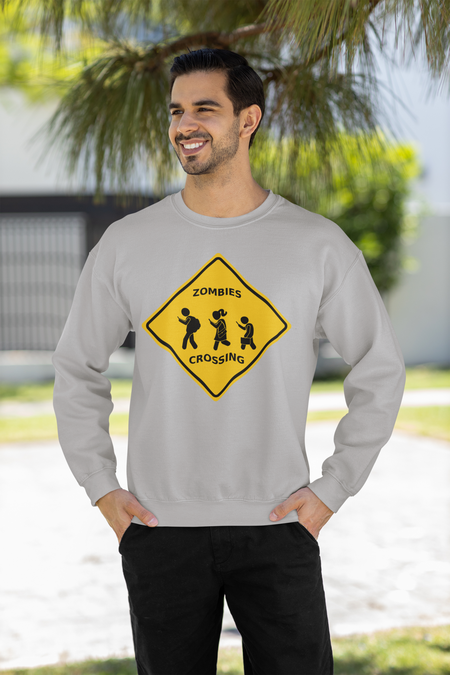 Zombies Crossing - Unisex Heavy Blend™ Crewneck Sweatshirt