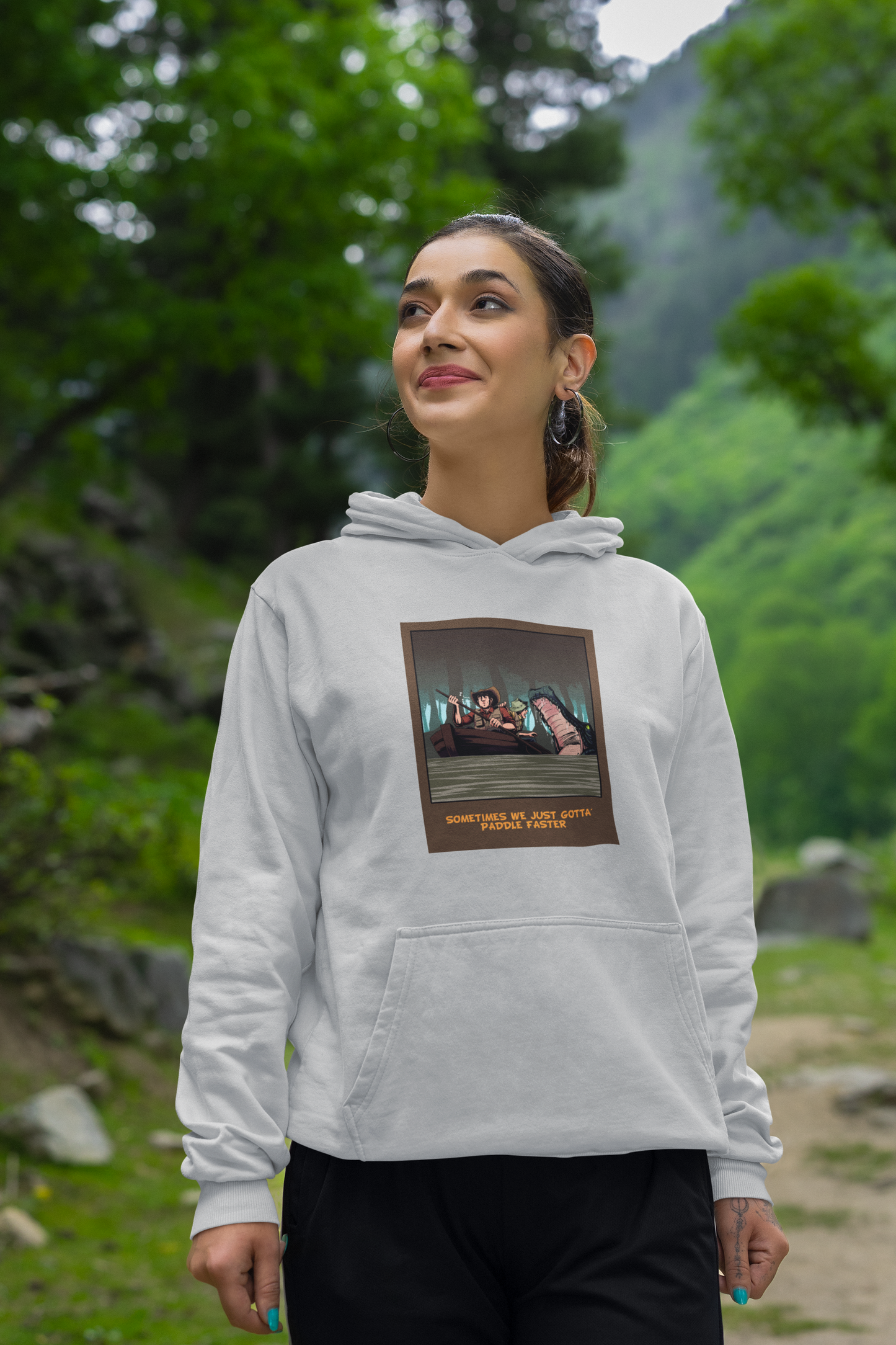 Sometimes We Just Gotta' Paddle Faster - Unisex Heavy Blend™ Hooded Sweatshirt