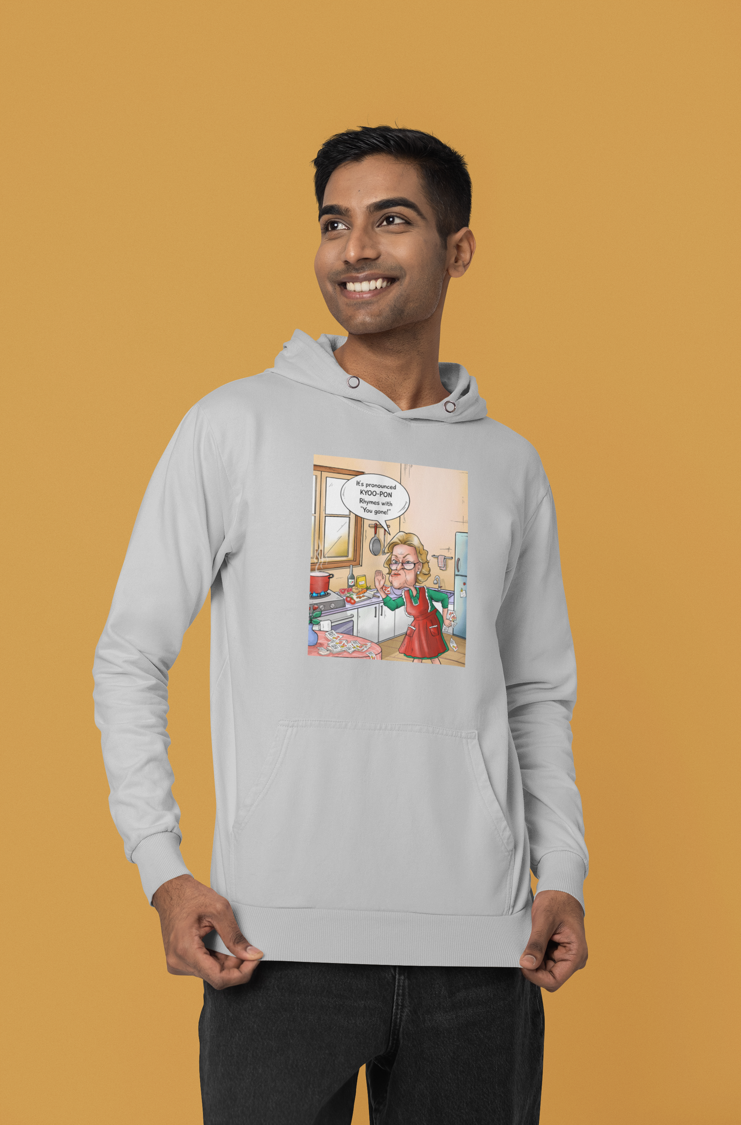 It's Pronounced KYOO-PON Rhymes With "You Gone!" - Unisex Heavy Blend™ Hooded Sweatshirt