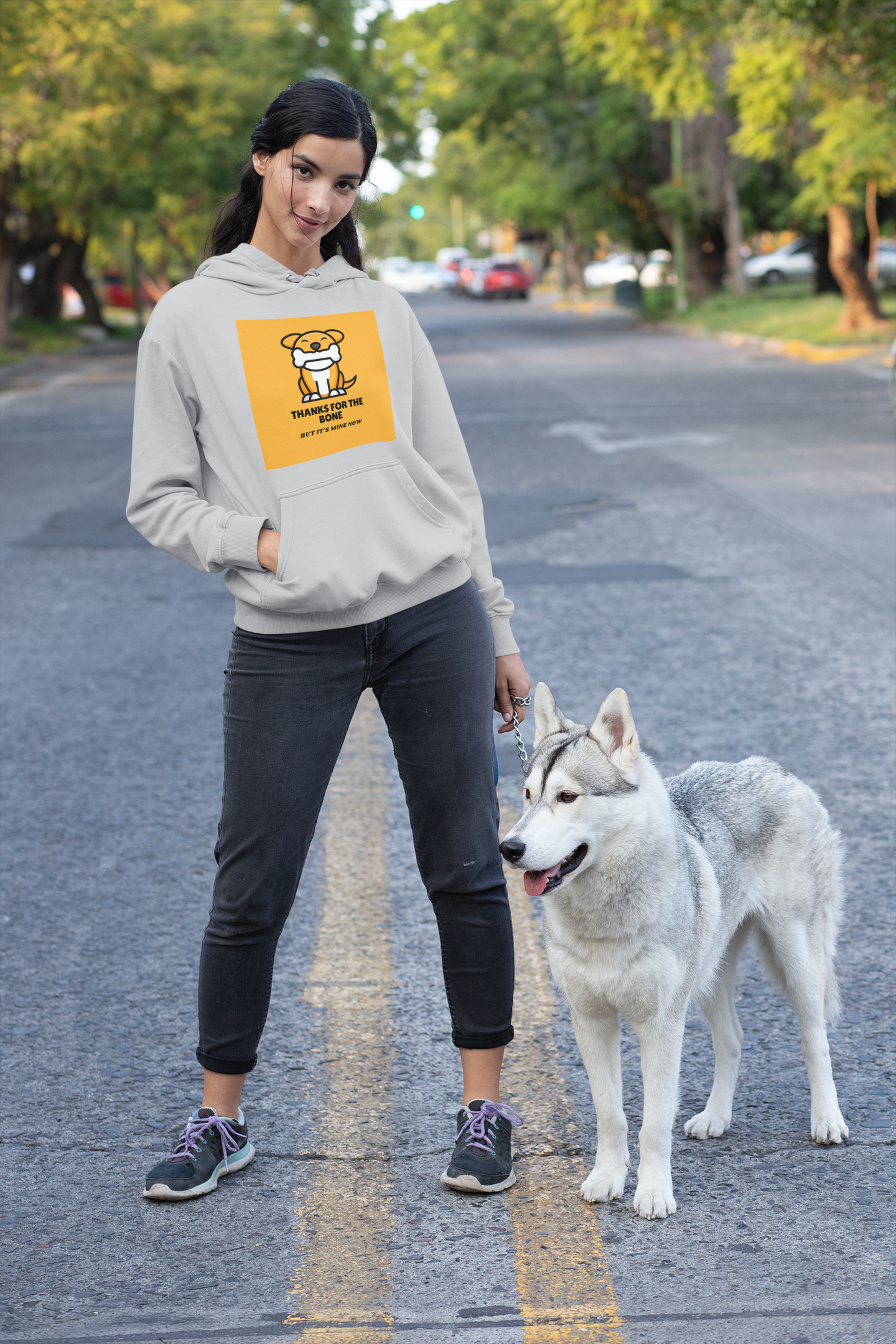 Thanks For The Bone But It's Mine Now - Heavy Blend™ Hooded Sweatshirt