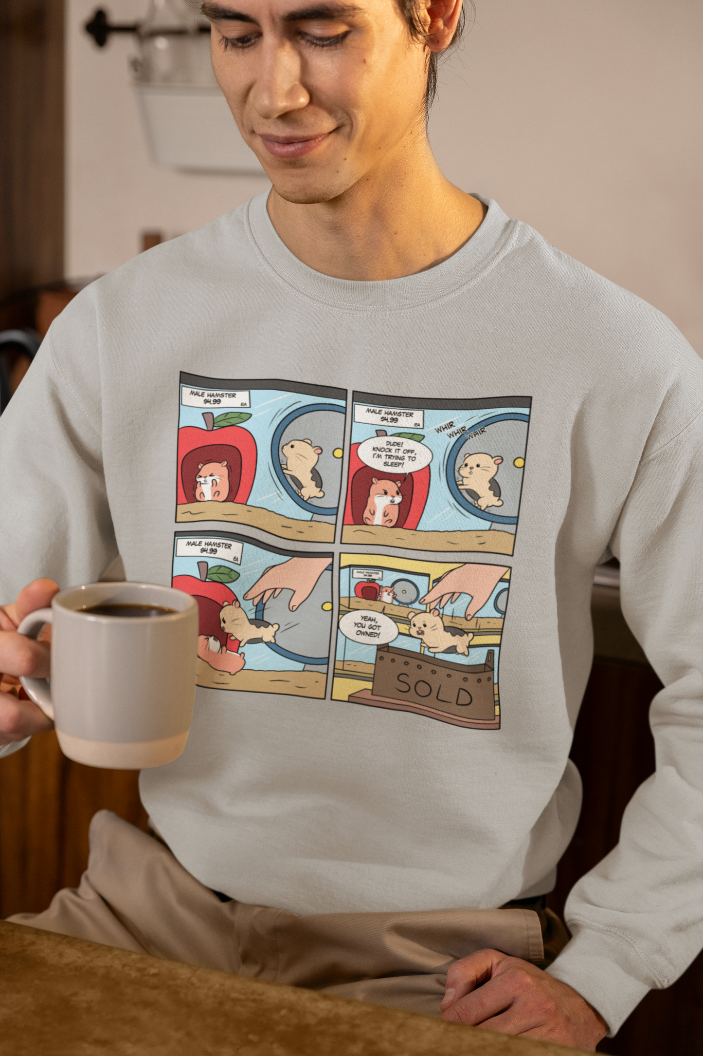 Pet Store Hamster Says "Yeah, You Got Owned!"Unisex Heavy Blend™ Crewneck Sweatshirt