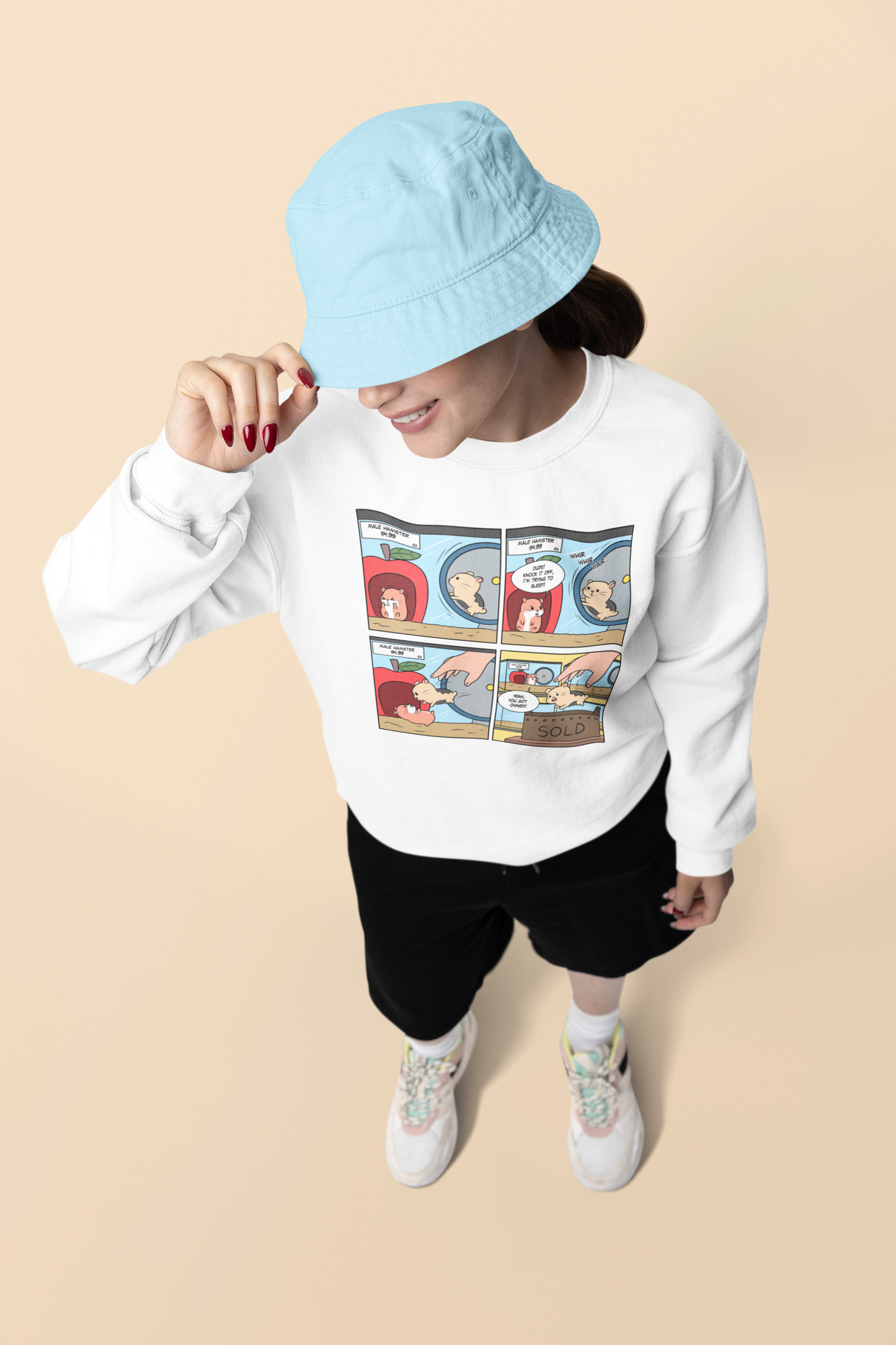 Pet Store Hamster Says "Yeah, You Got Owned!"Unisex Heavy Blend™ Crewneck Sweatshirt