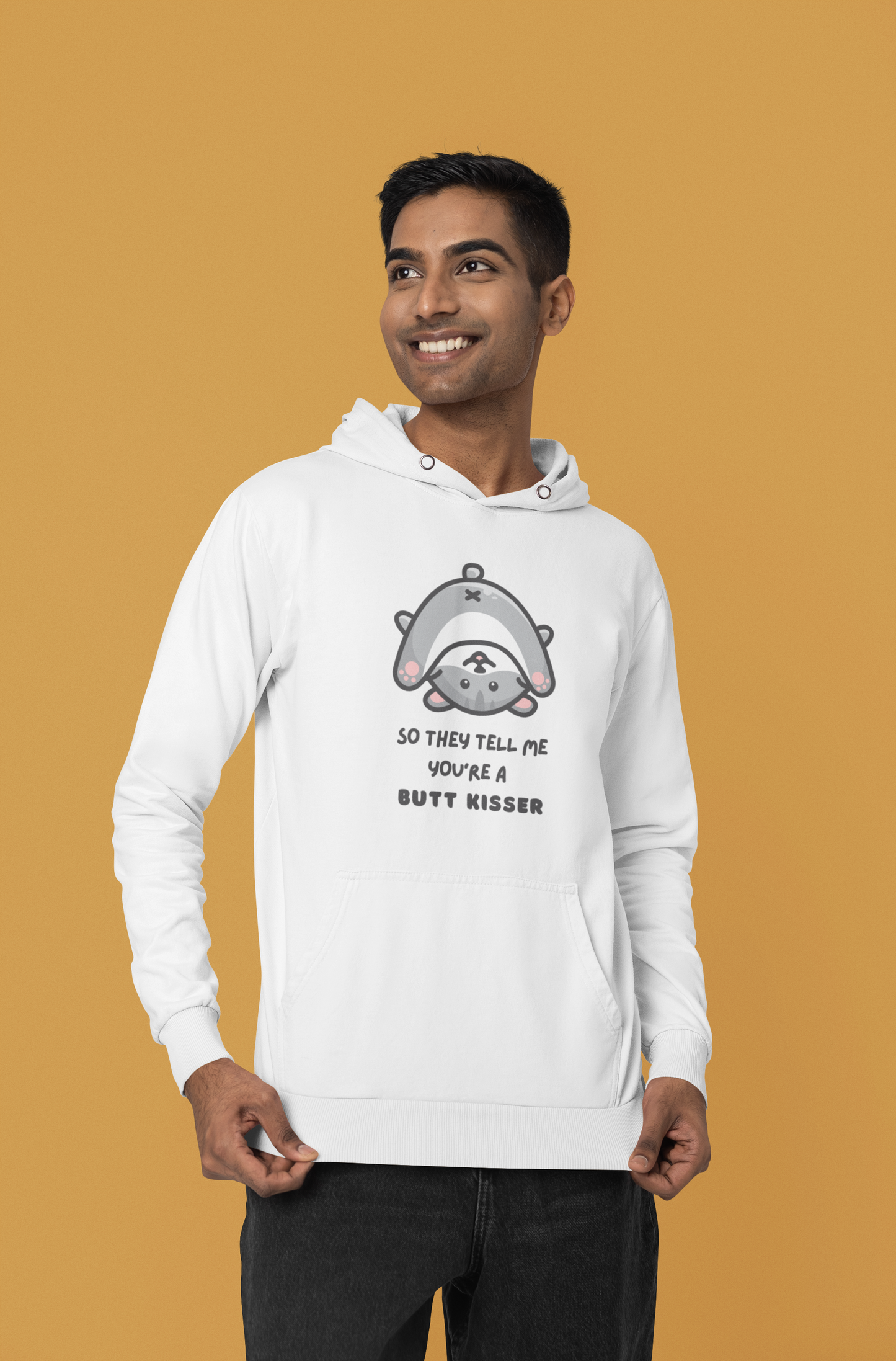 So They Tell Me You're A Butt Kisser - Unisex Heavy Blend™ Hooded Sweatshirt