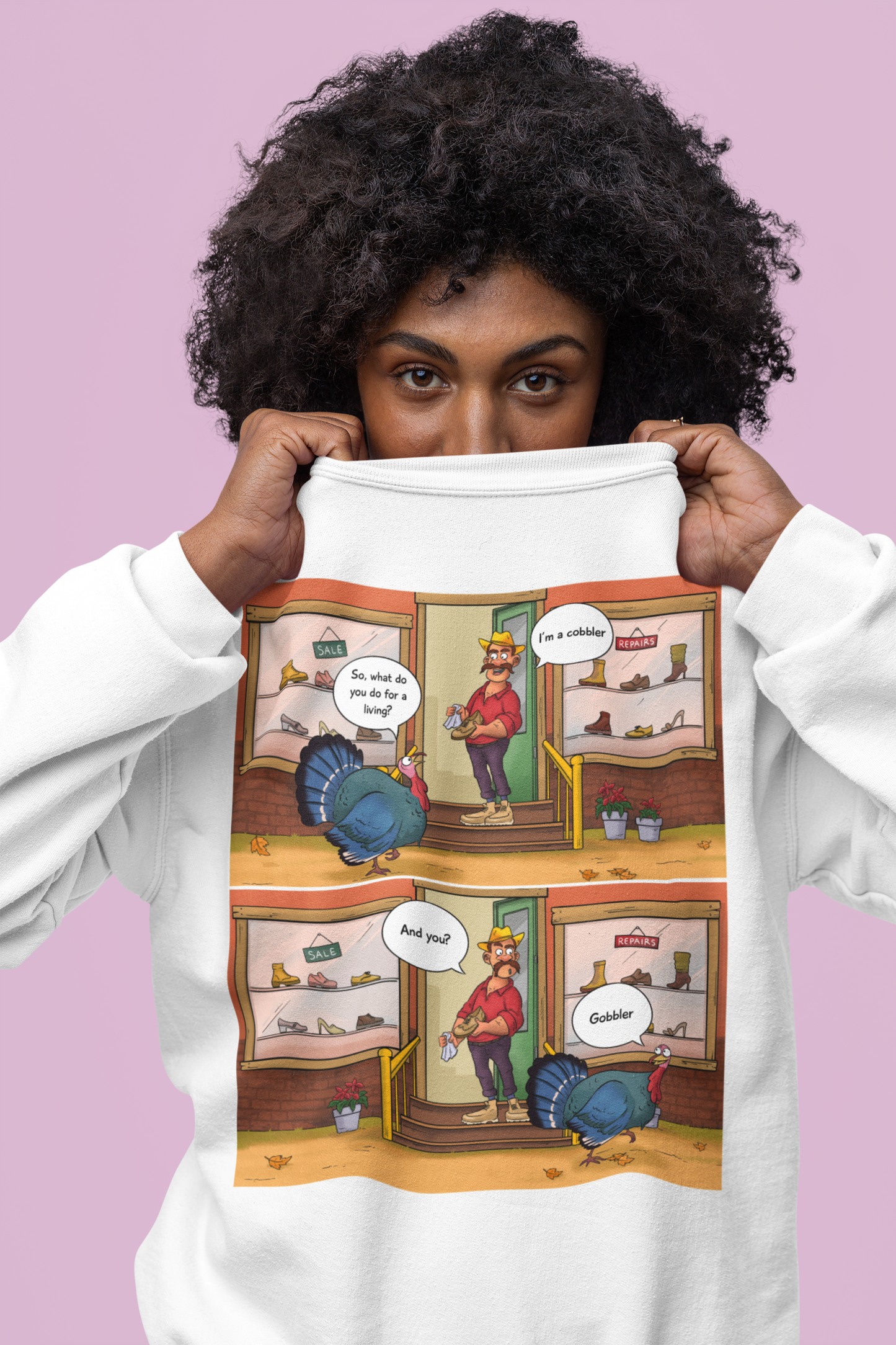Cobbler Meets Gobbler - Heavy Blend™ Crewneck Sweatshirt