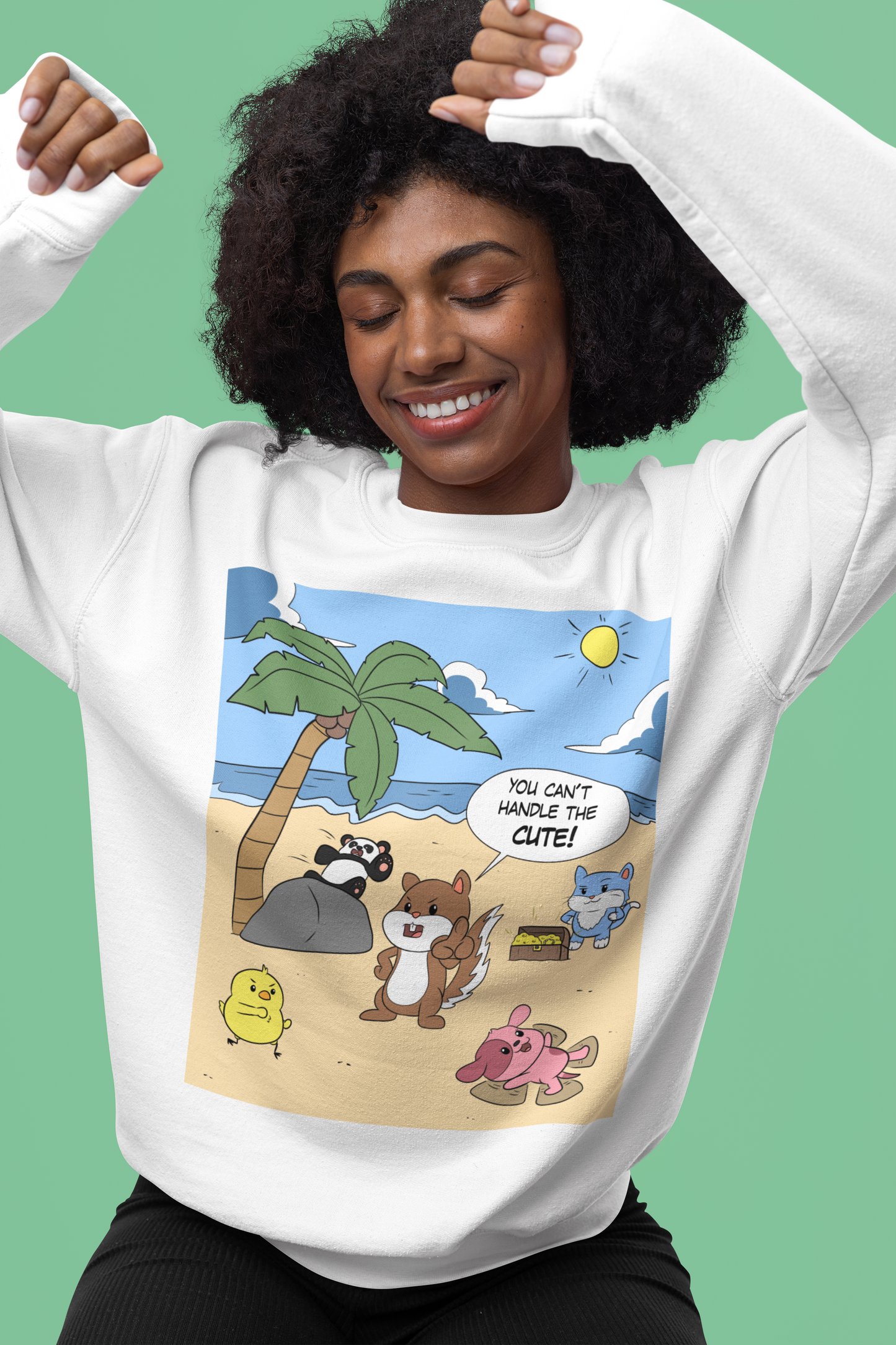 You Can't Handle The Cute! - Heavy Blend™ Crewneck Sweatshirt