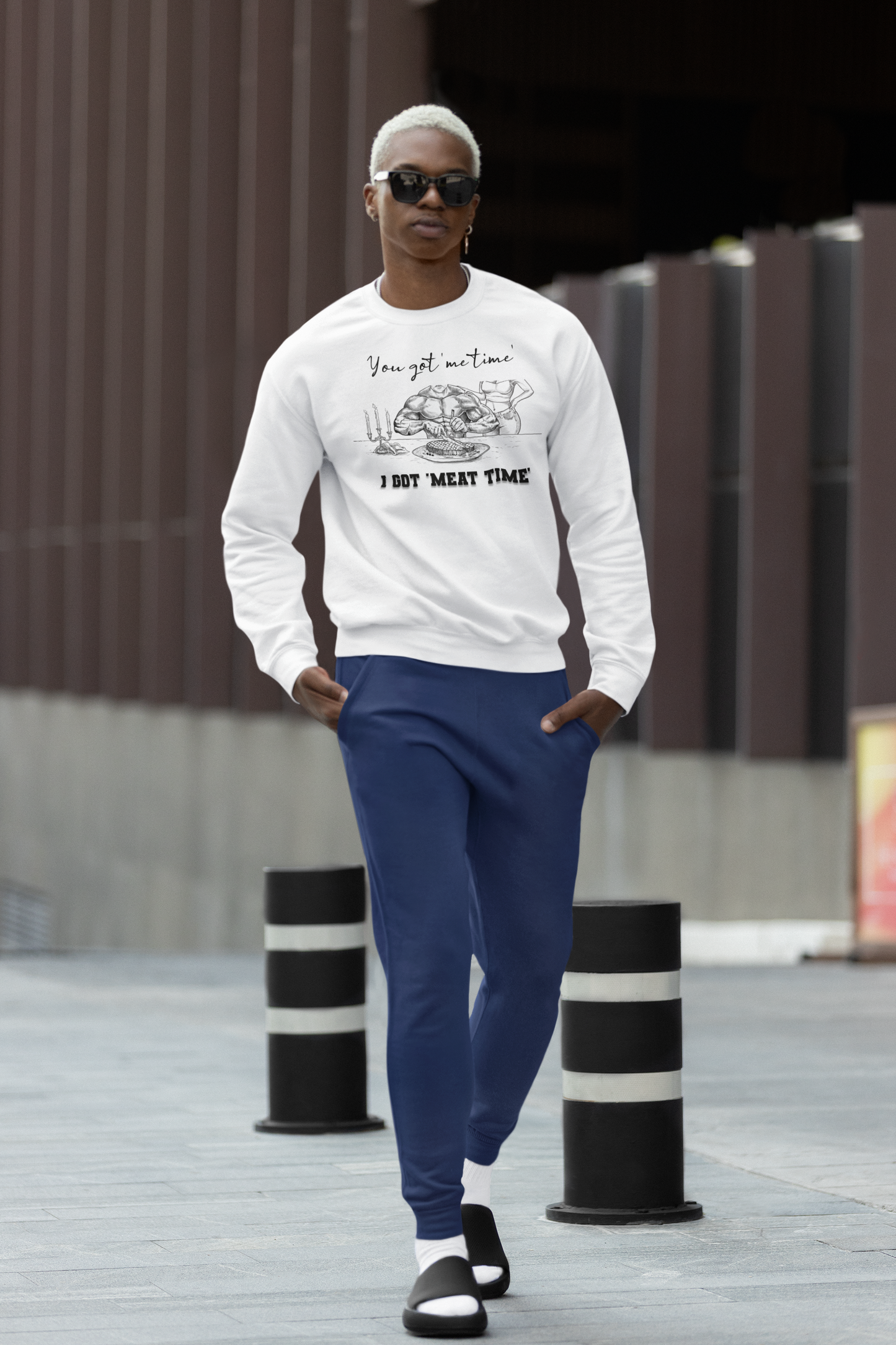 You Got 'Me Time' I Got 'Meat Time' - Unisex Heavy Blend™ Crewneck Sweatshirt