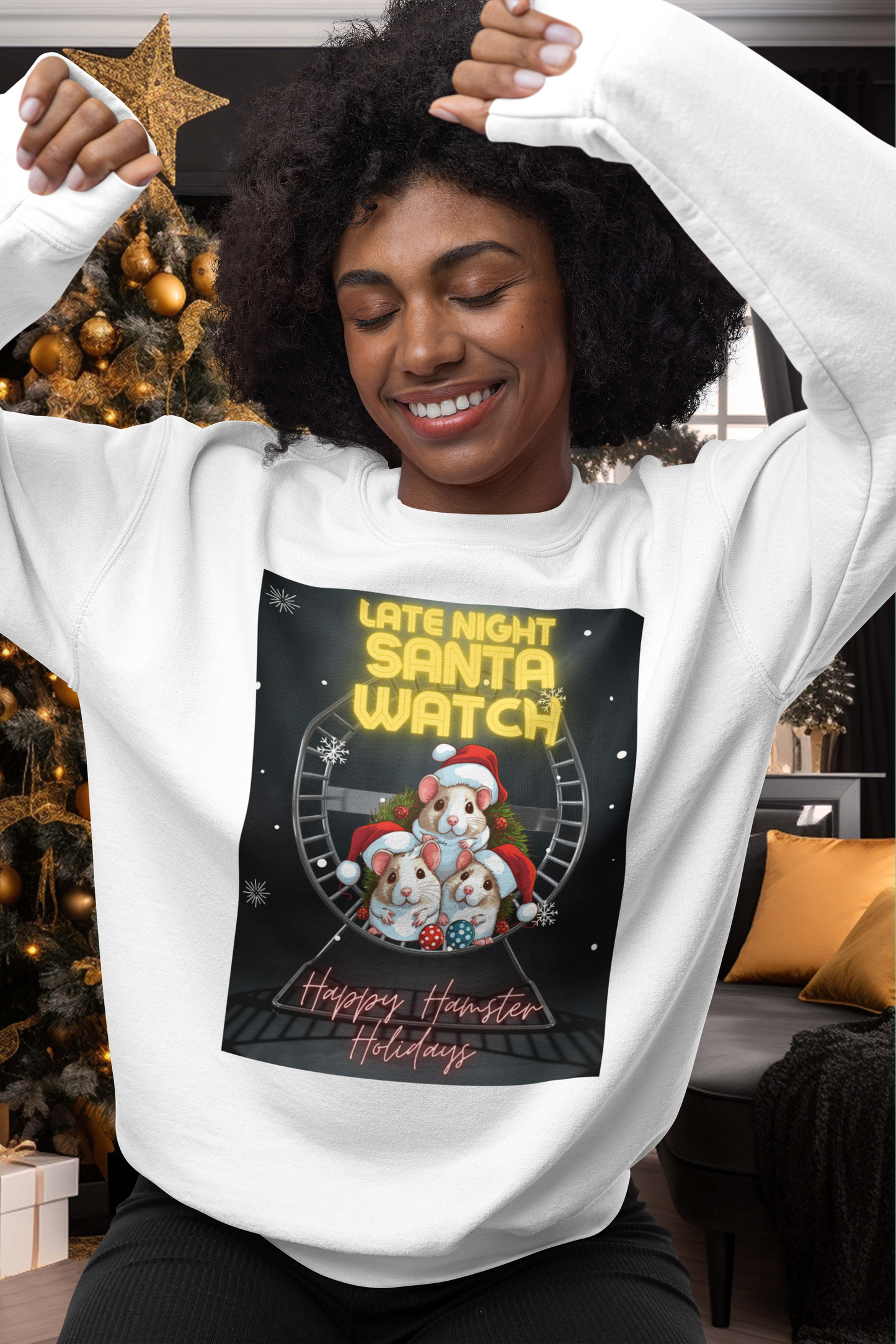 Late Night Santa Watch - Unisex Heavy Blend™ Crewneck Sweatshirt