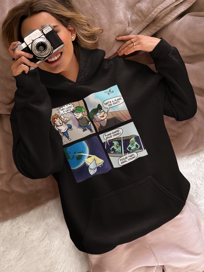 Plane-Shaped Space Vessel - Unisex Heavy Blend™ Hooded Sweatshirt