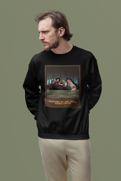 Sometimes We Just Gotta' Paddle Faster - Heavy Blend™ Crewneck Sweatshirt