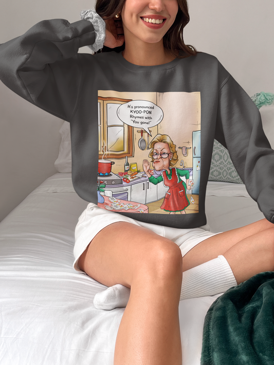 It's Pronounced KYOO-PON Rhymes With "You Gone!" - Unisex Heavy Blend™ Crewneck Sweatshirt