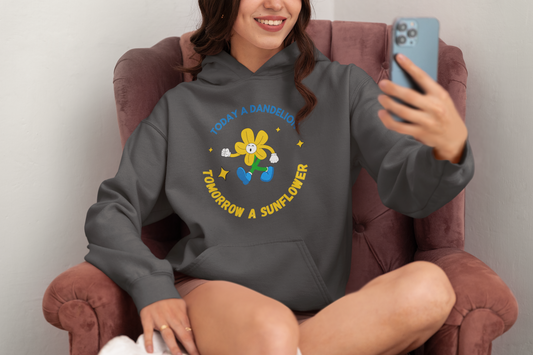 Today A Dandelion Tomorrow A Sunflower - Unisex Heavy Blend™ Hooded Sweatshirt