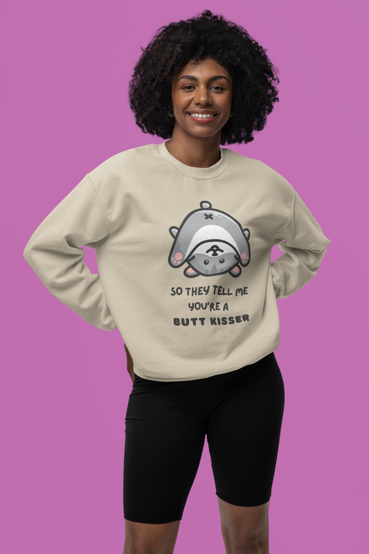 So They Tell Me You're A Butt Kisser - Unisex Heavy Blend™ Crewneck Sweatshirt