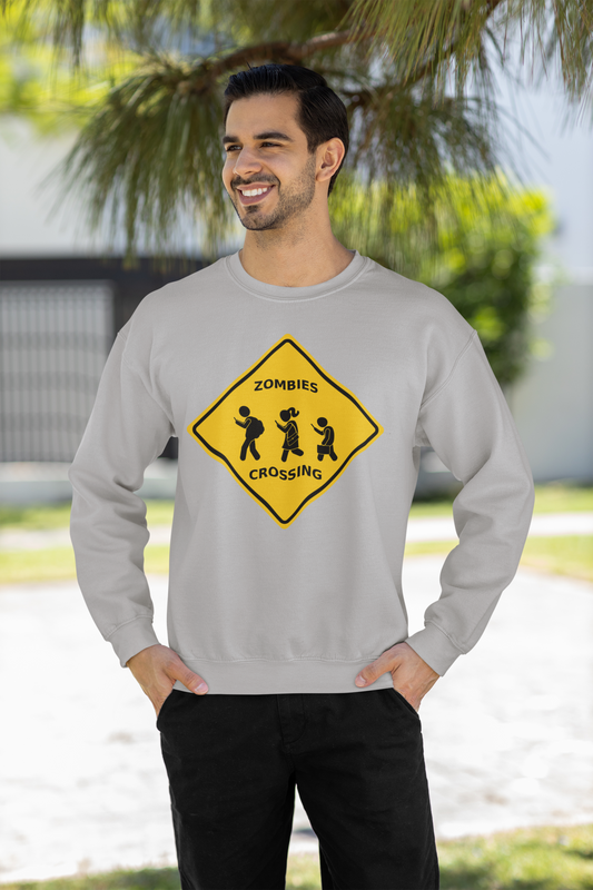 Zombies Crossing - Unisex Heavy Blend™ Crewneck Sweatshirt