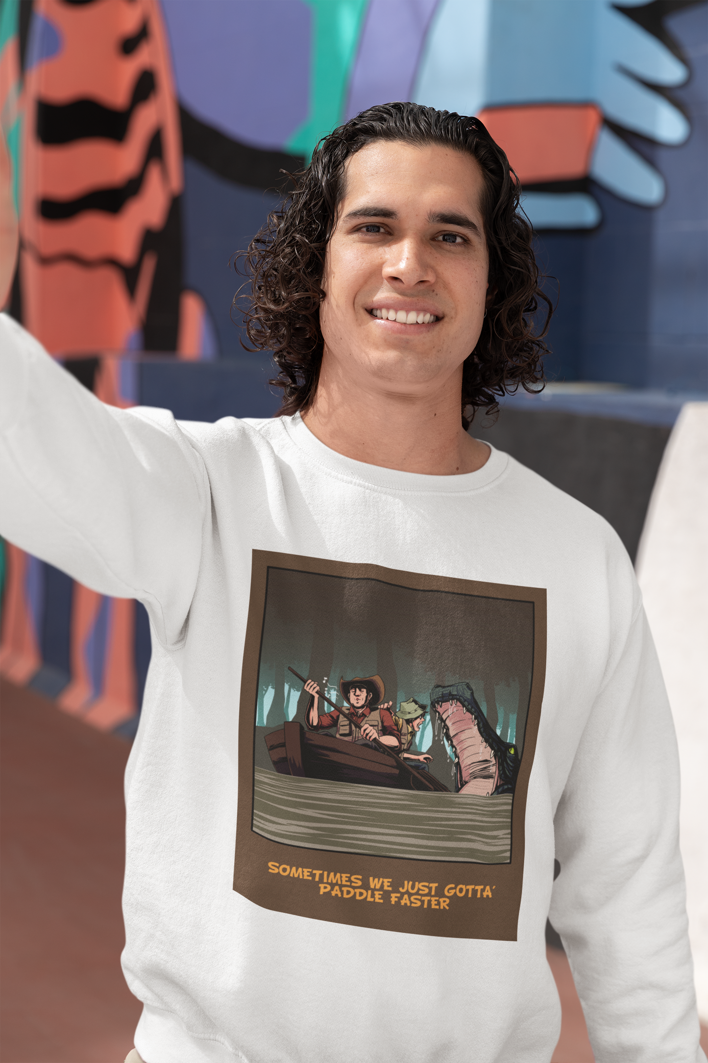 Sometimes We Just Gotta' Paddle Faster - Heavy Blend™ Crewneck Sweatshirt