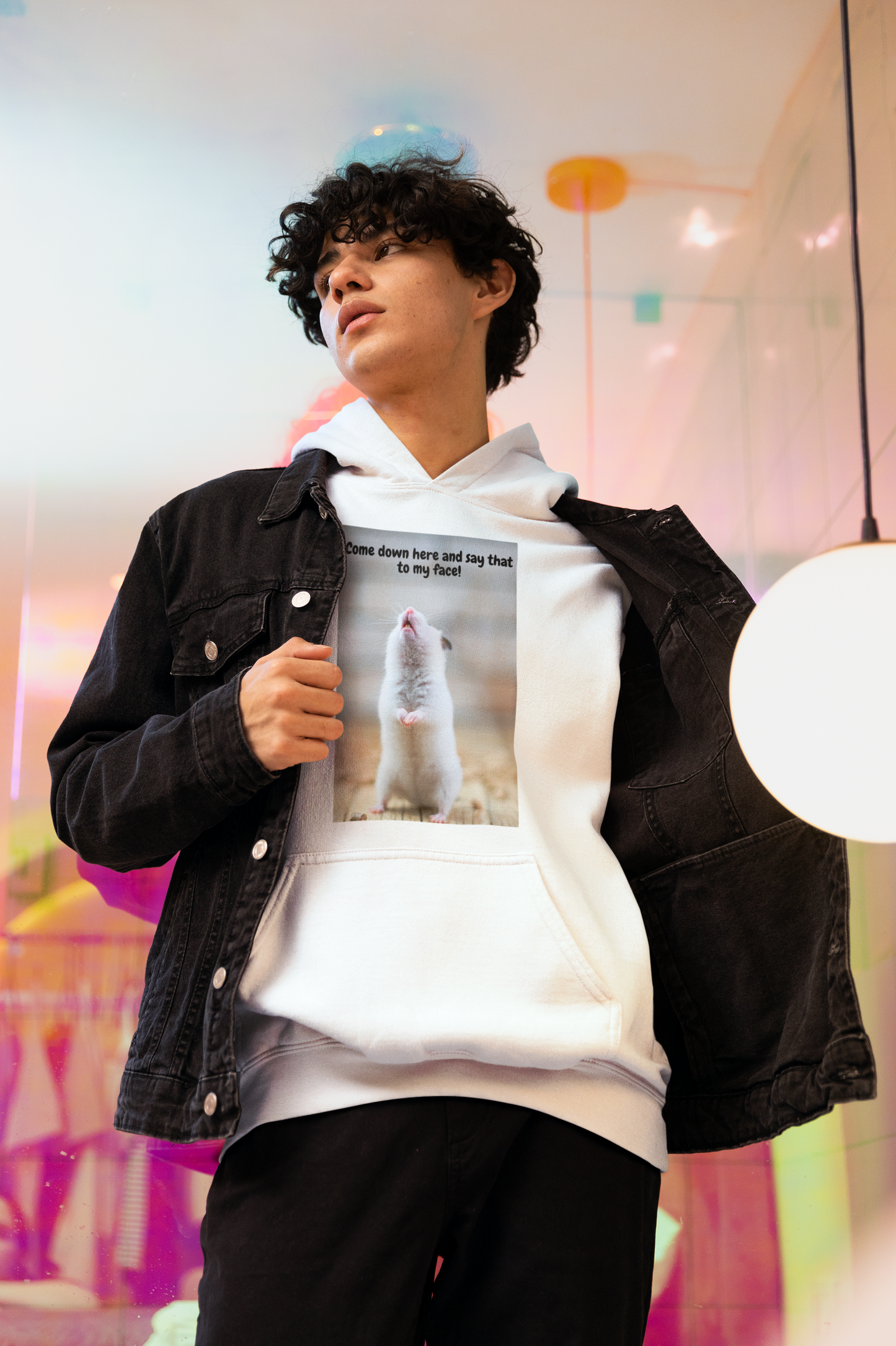 Come Down Here And Say That To My Face! - Unisex Heavy Blend™ Hooded Sweatshirt