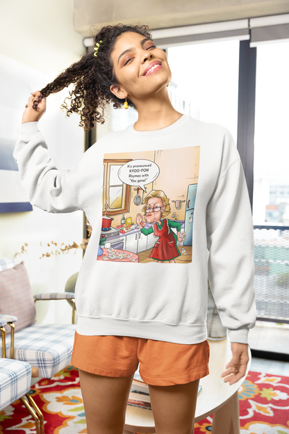It's Pronounced KYOO-PON Rhymes With "You Gone!" - Unisex Heavy Blend™ Crewneck Sweatshirt